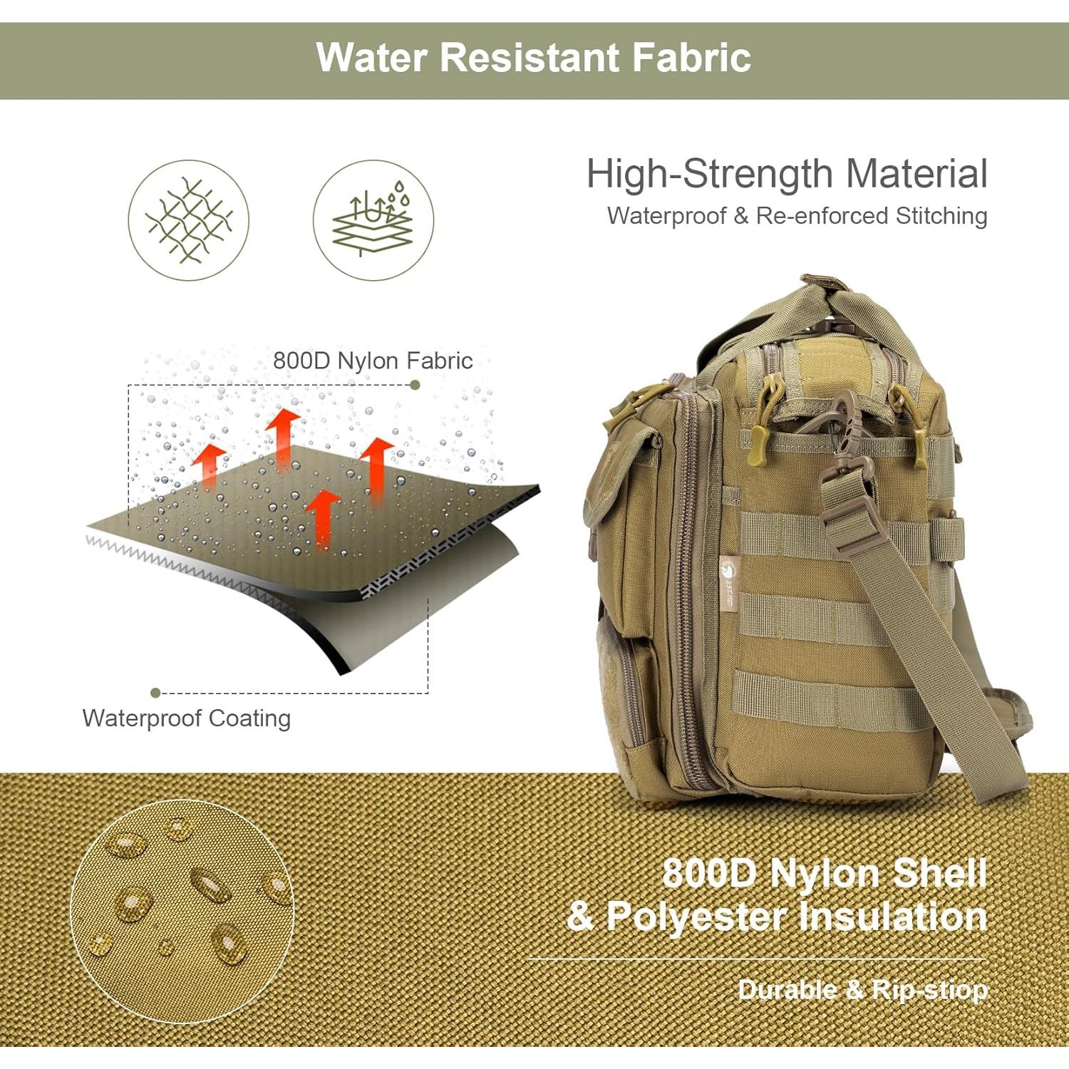 Bolsa Mensajera Táctica Stypos 35,56 cm Caqui para Laptop