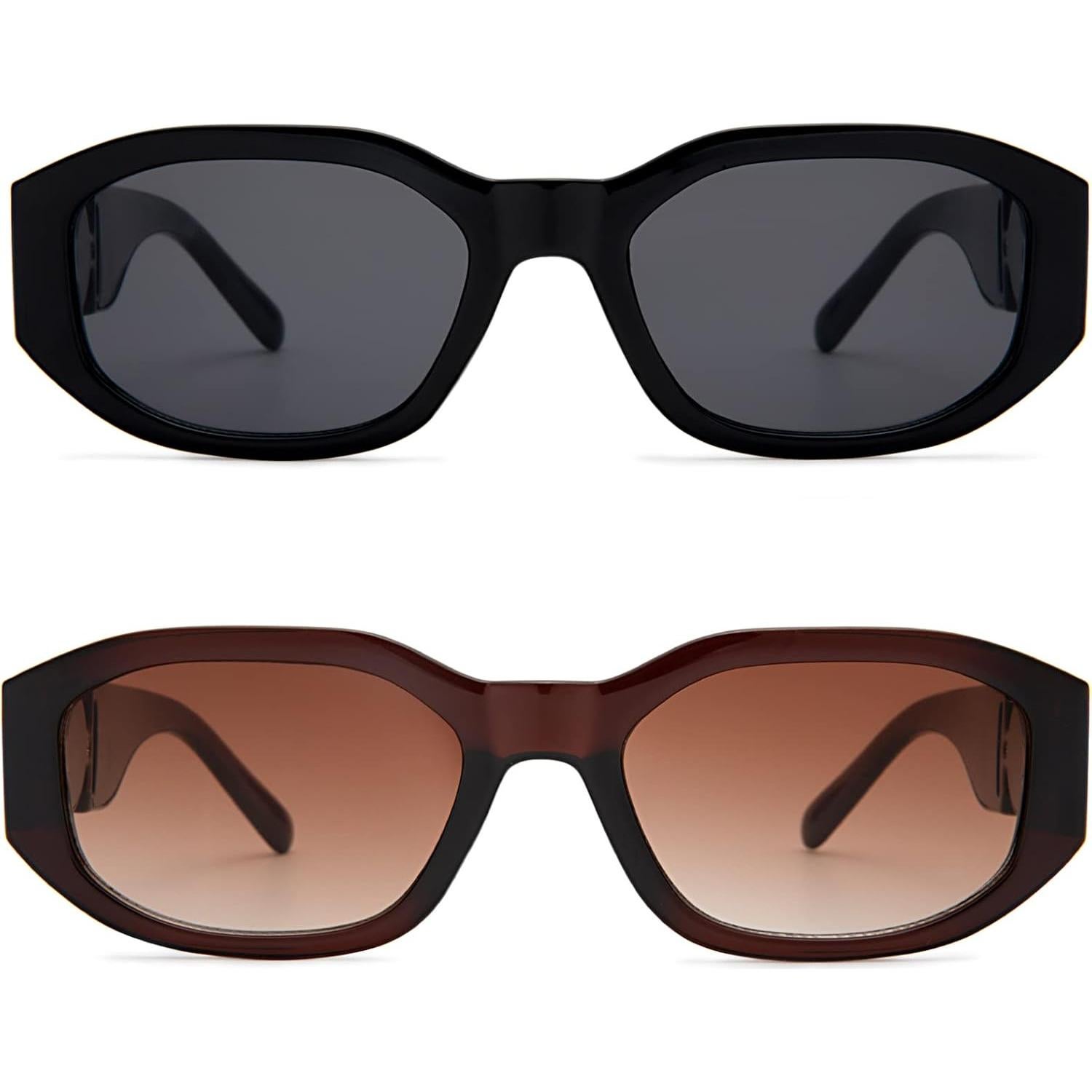 Gafas de sol rectangulares HYCREDI UV400 para hombres y mujeres