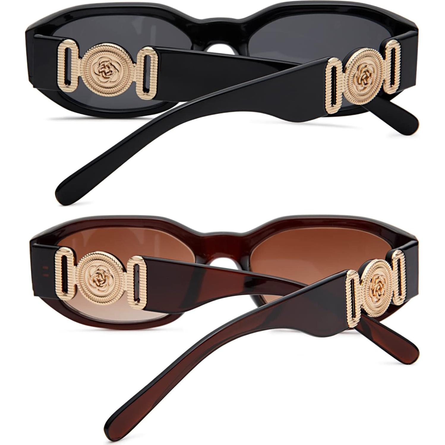 Gafas de sol rectangulares HYCREDI UV400 para hombres y mujeres