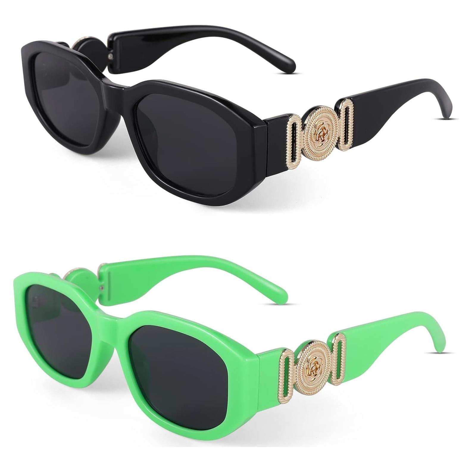 Gafas de sol rectangulares HYCREDI UV400 para hombres y mujeres