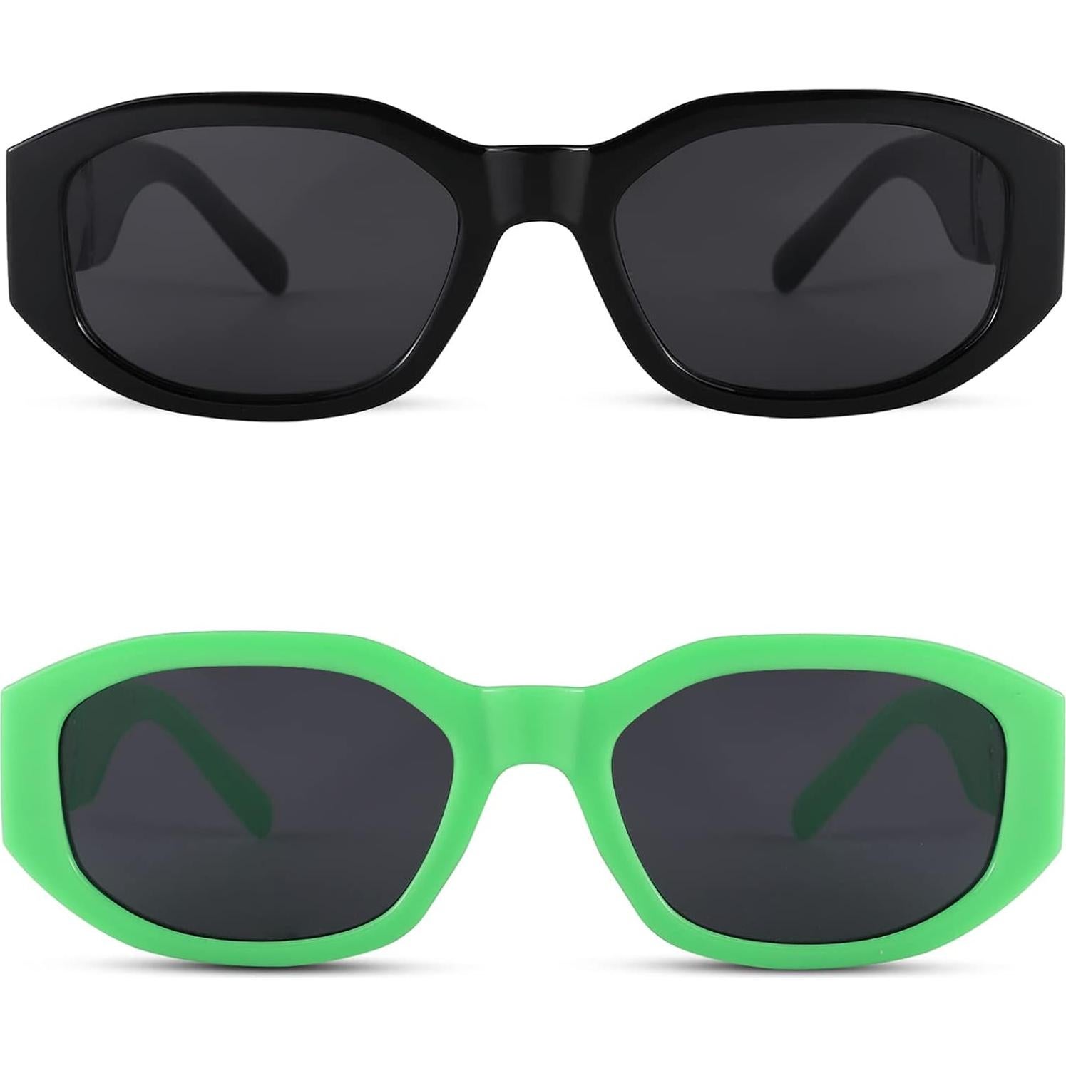 Gafas de sol rectangulares HYCREDI UV400 para hombres y mujeres