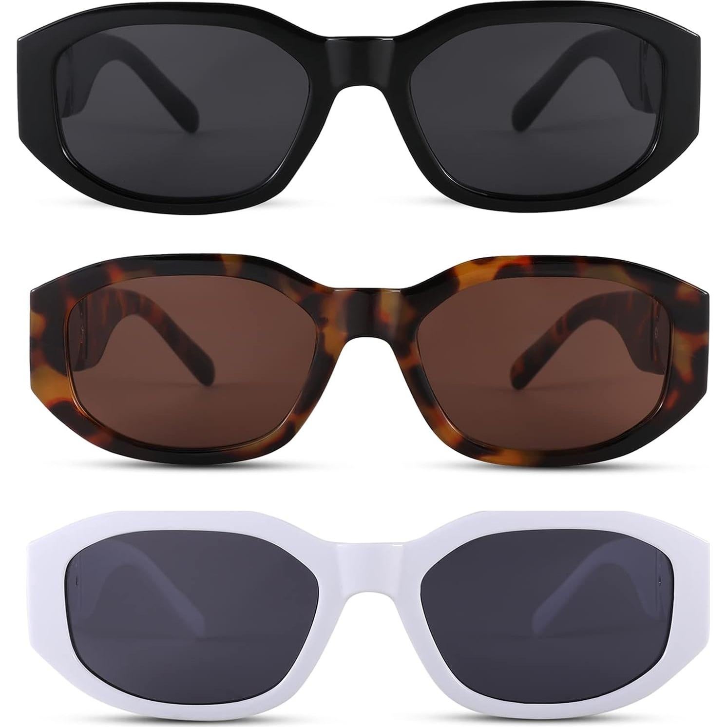 Gafas de sol rectangulares HYCREDI UV400 para hombres y mujeres