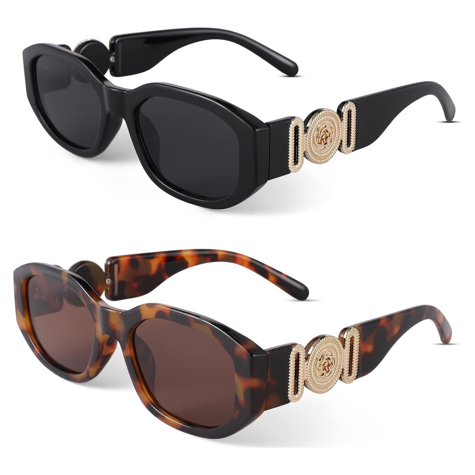 Gafas de sol rectangulares Hycredi UV400 para hombres y mujeres