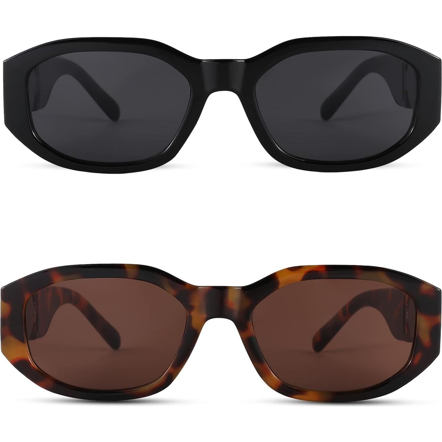 Gafas de sol rectangulares Hycredi UV400 para hombres y mujeres