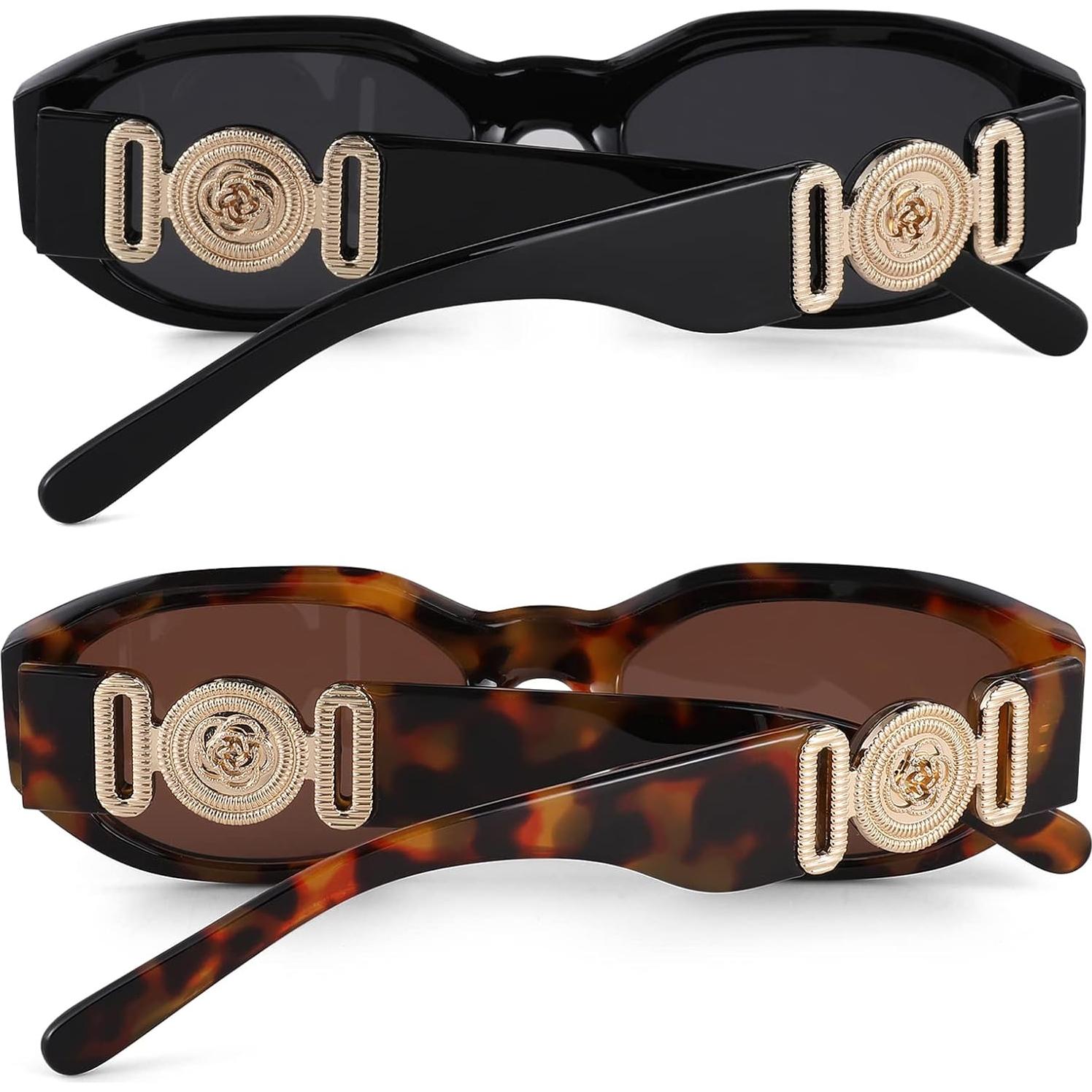 Gafas de sol rectangulares Hycredi UV400 para hombres y mujeres