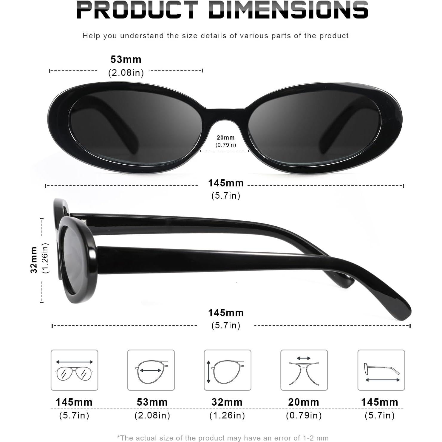 Gafas de sol retro ovaladas DANAMY rosa UV400