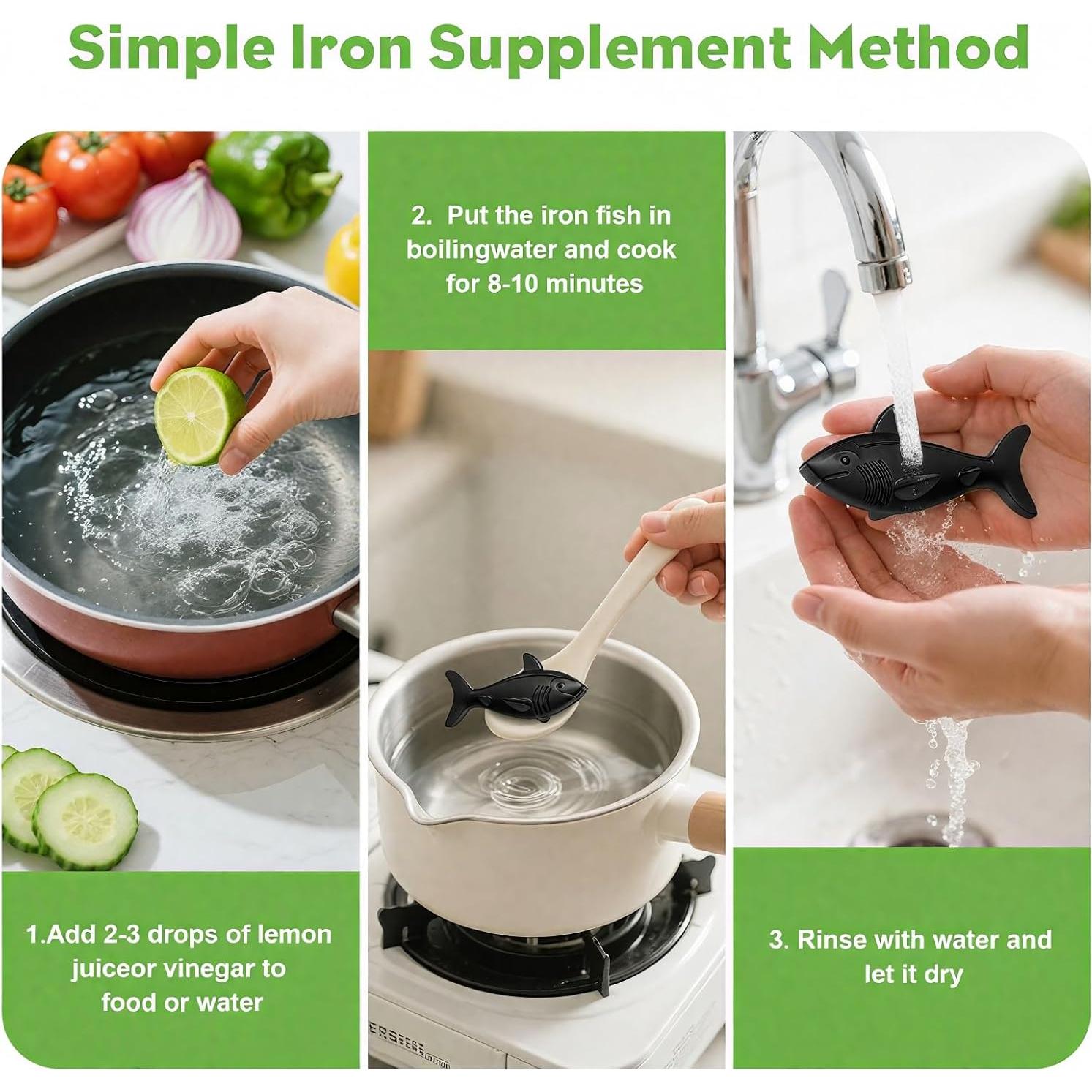 Pez de Hierro Natural watstion - Suplemento de Hierro para Cocina