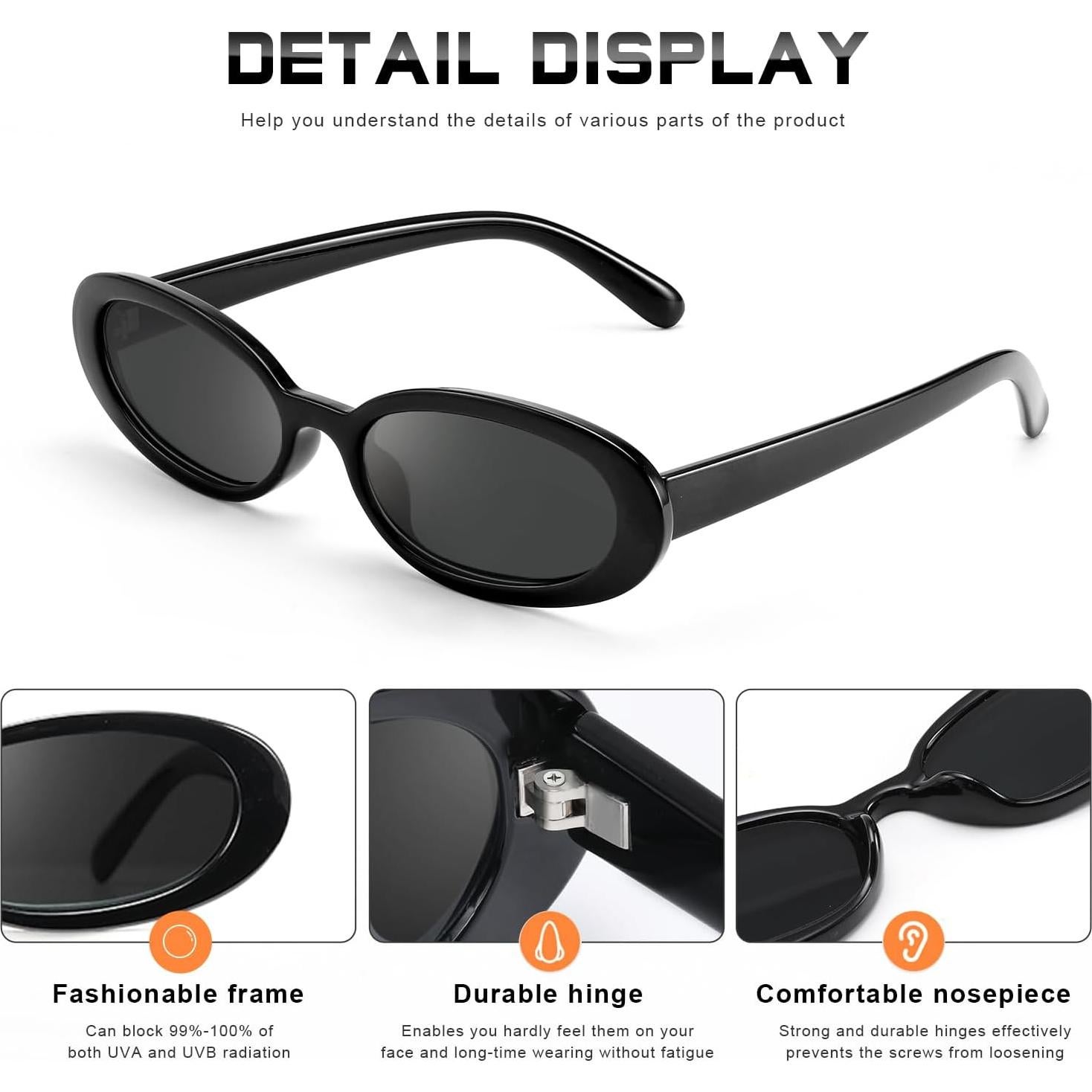 Gafas de sol retro ovaladas DANAMY con protección UV400