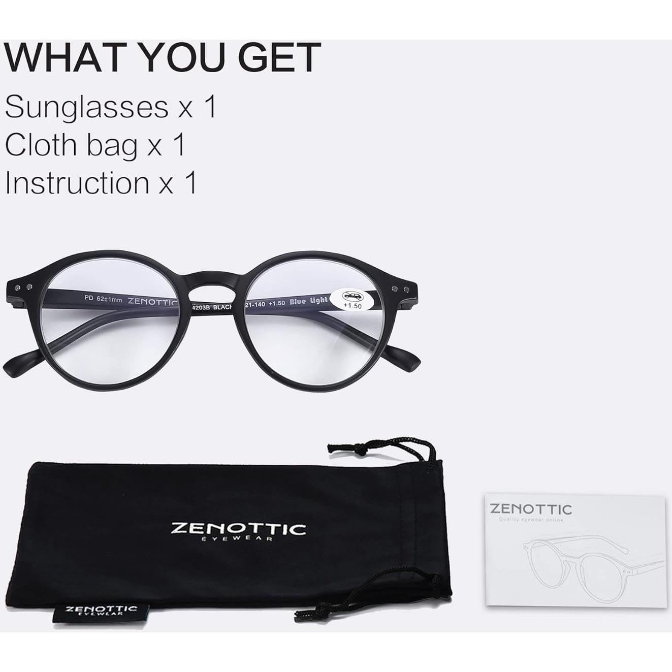 Gafas de lectura ZENOTTIC con bloqueo de luz azul unisex