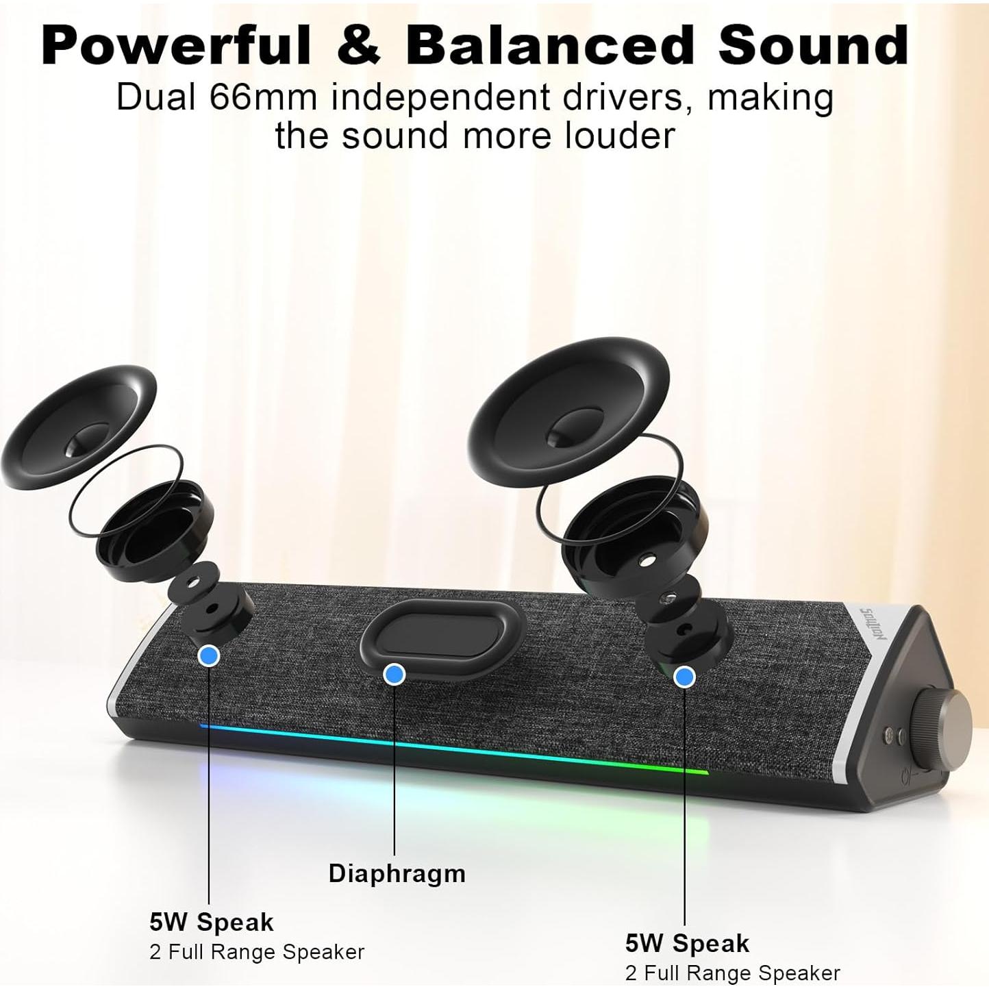 Altavoces Bluetooth SOULION R60 con Luz LED y USB - 1.1 kg