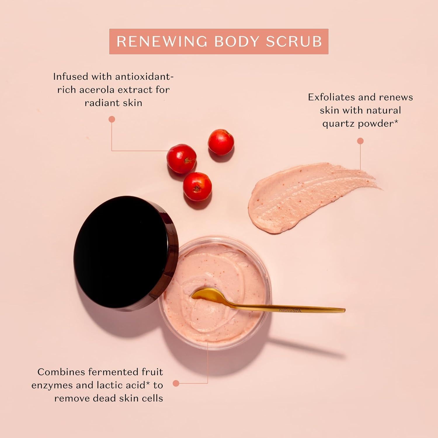 Exfoliante Corporal Nativa SPA Cereza Acerola 200g - Piel Radiante