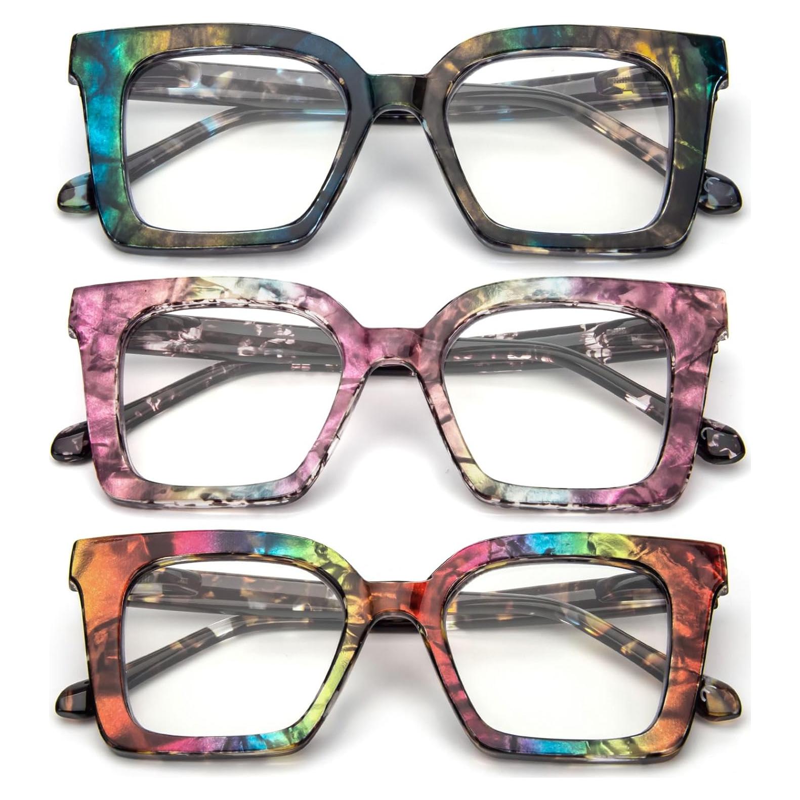 Gafas de Lectura KoKoBin 3 Piezas Estilo Cuadrado Anti Luz Azul