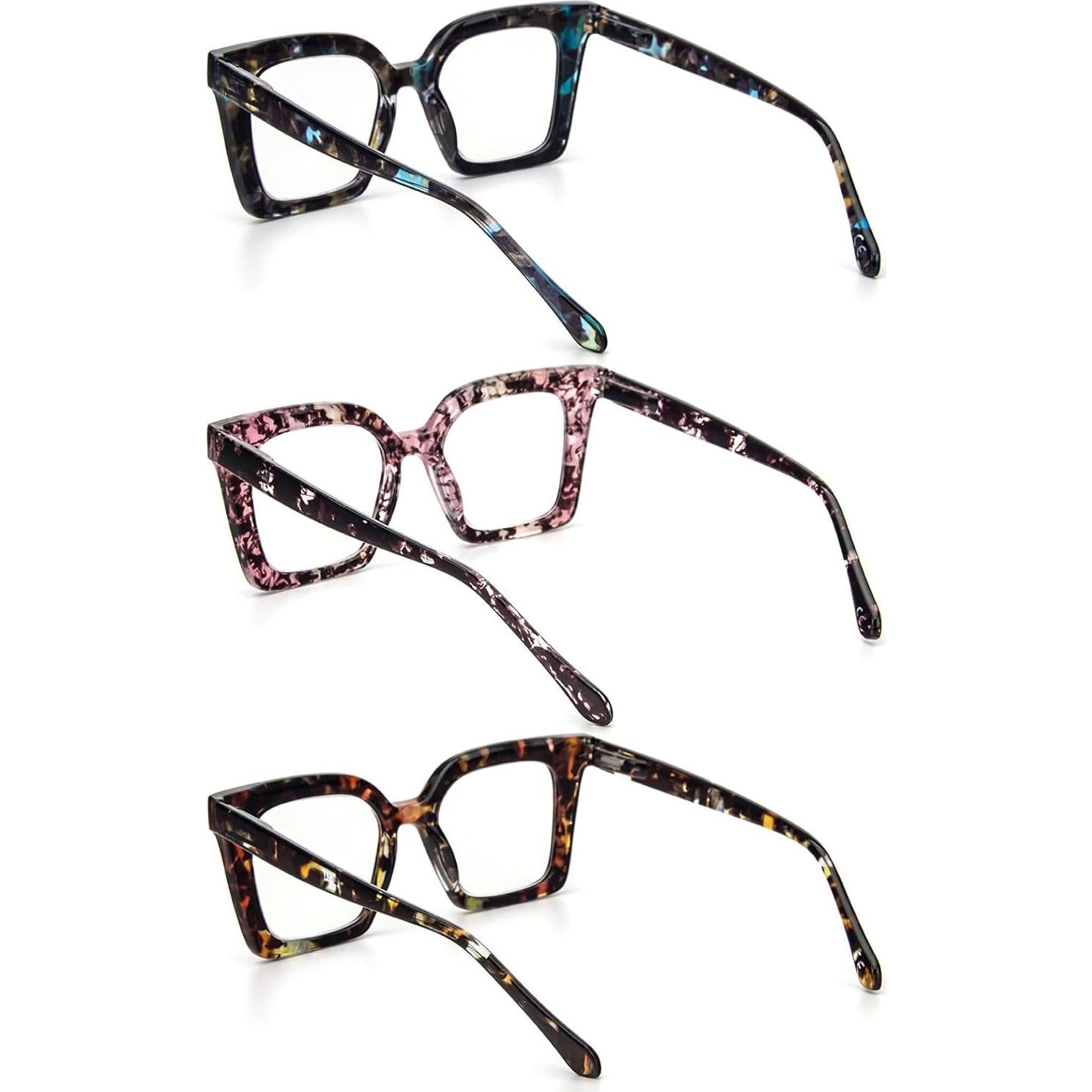 Gafas de Lectura KoKoBin 3 Piezas Estilo Cuadrado Anti Luz Azul