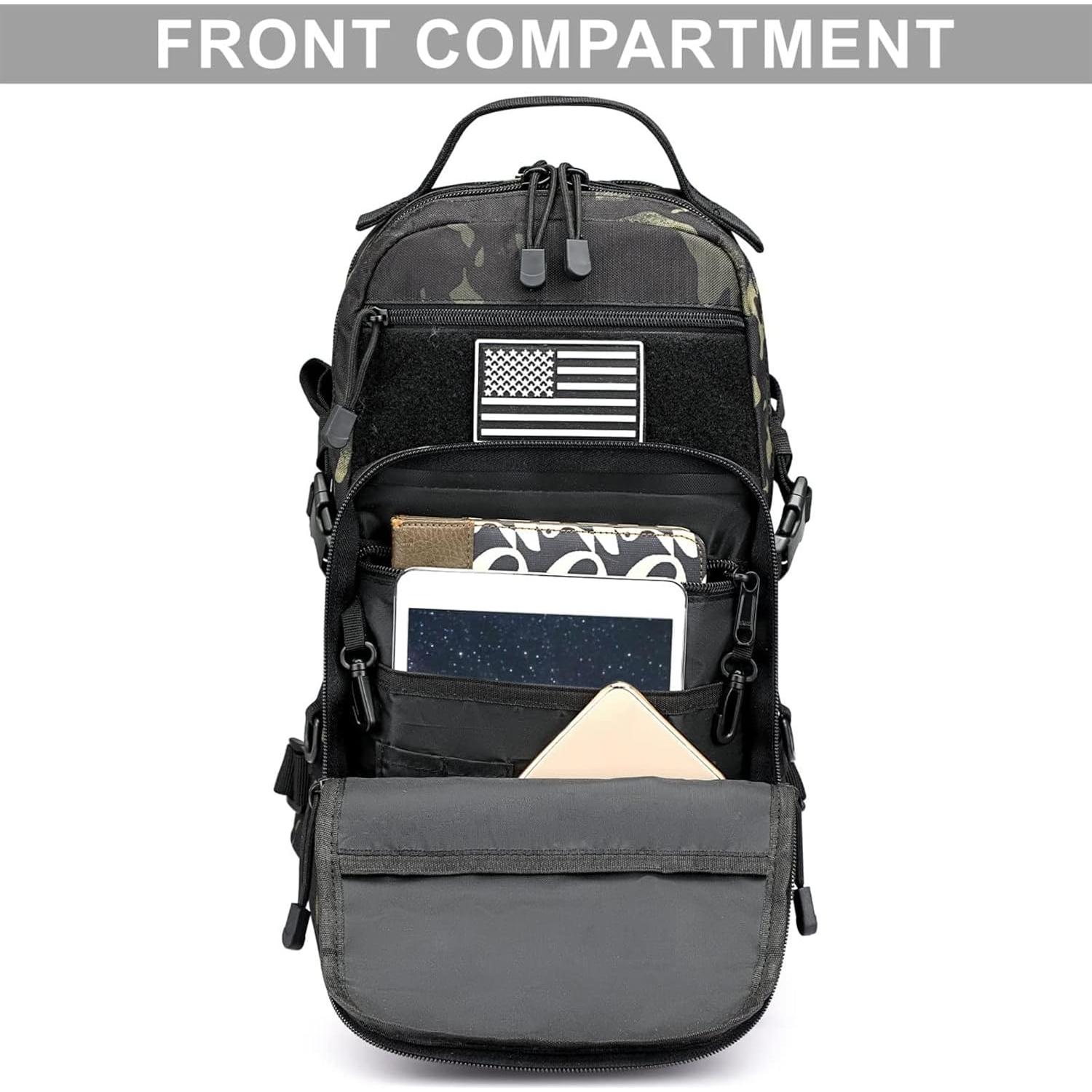 Mochila Bandolera Táctica G4Free 34x20x12cm Negra EDC