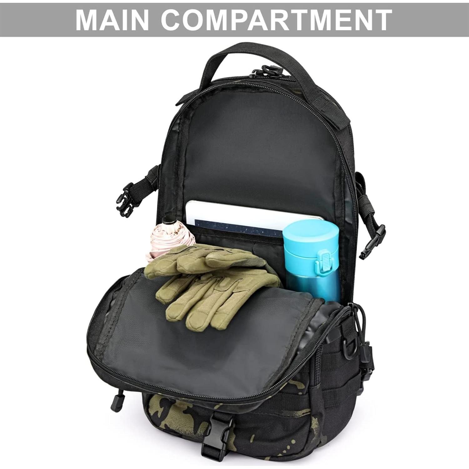 Mochila Bandolera Táctica G4Free 34x20x12cm Negra EDC