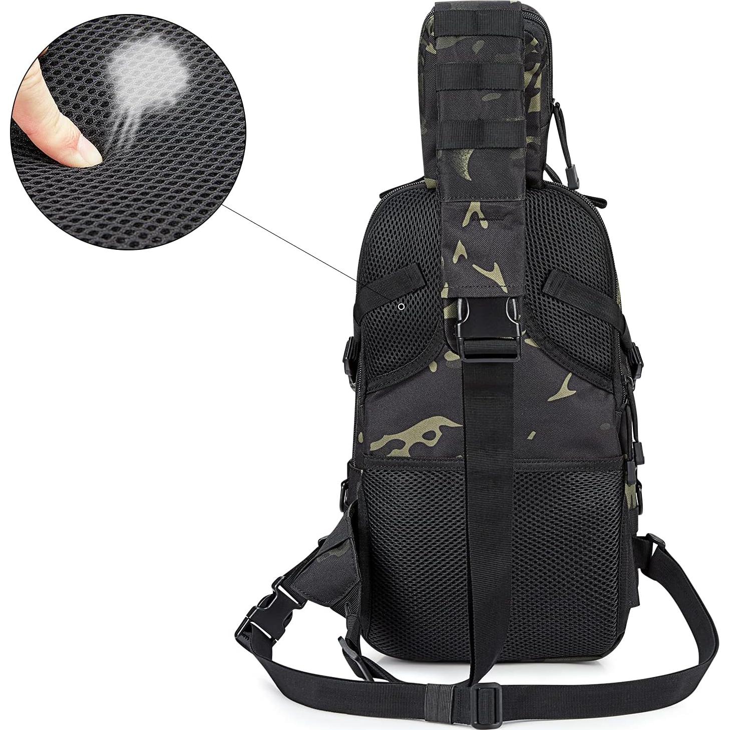 Mochila Bandolera Táctica G4Free 34x20x12cm Negra EDC