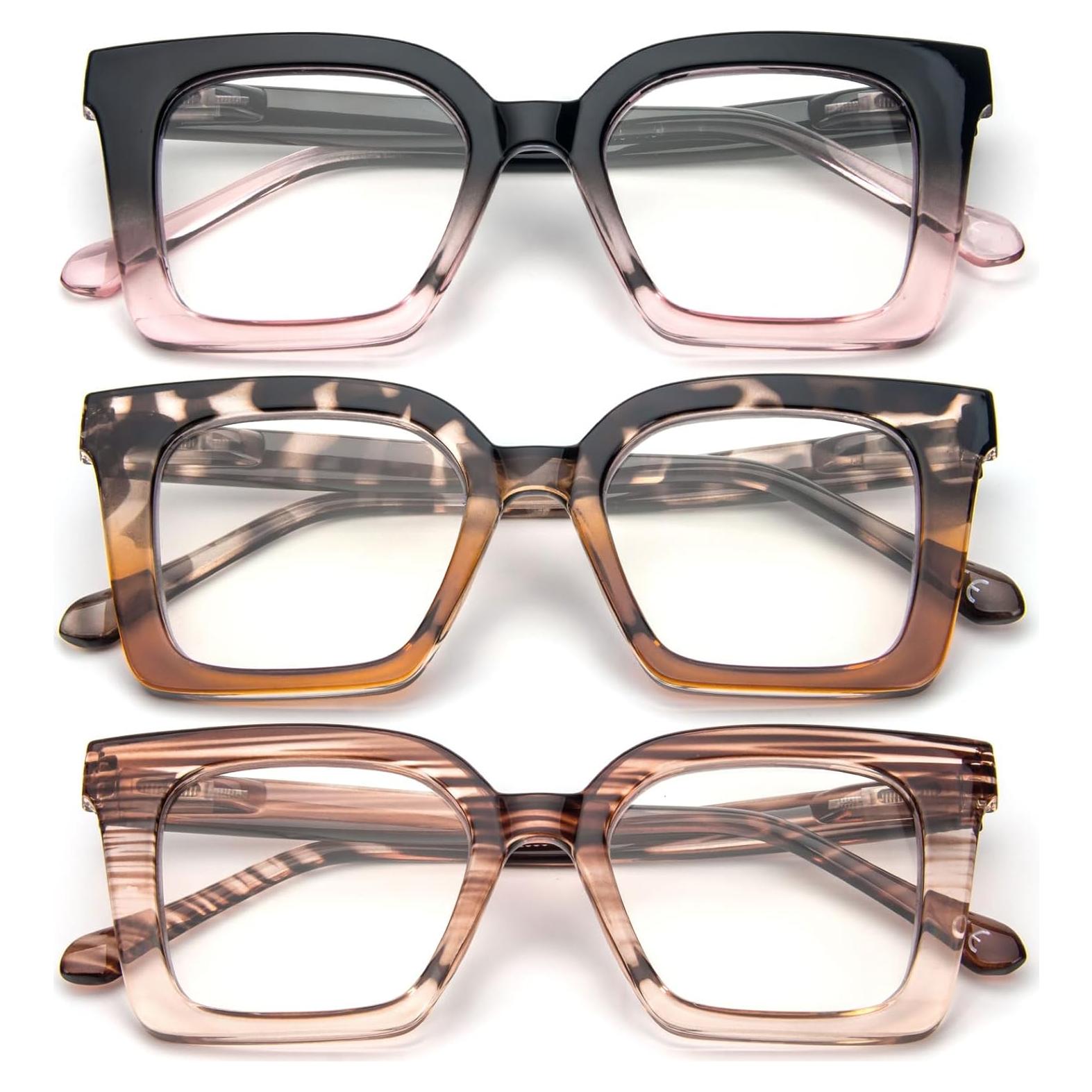 KoKoBin 3 Gafas de Lectura Estilo Oprah Bloqueo Luz Azul