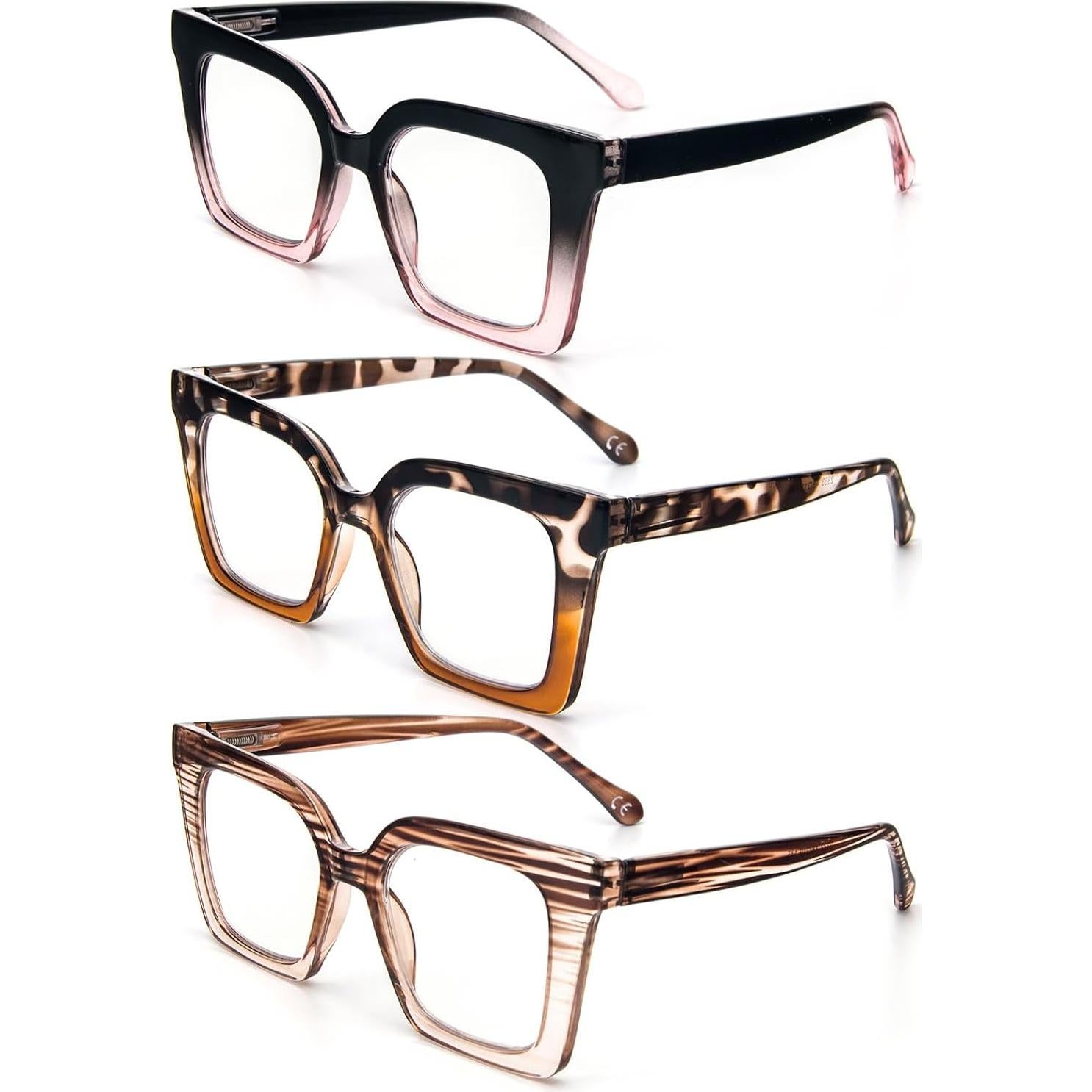 KoKoBin 3 Gafas de Lectura Estilo Oprah Bloqueo Luz Azul