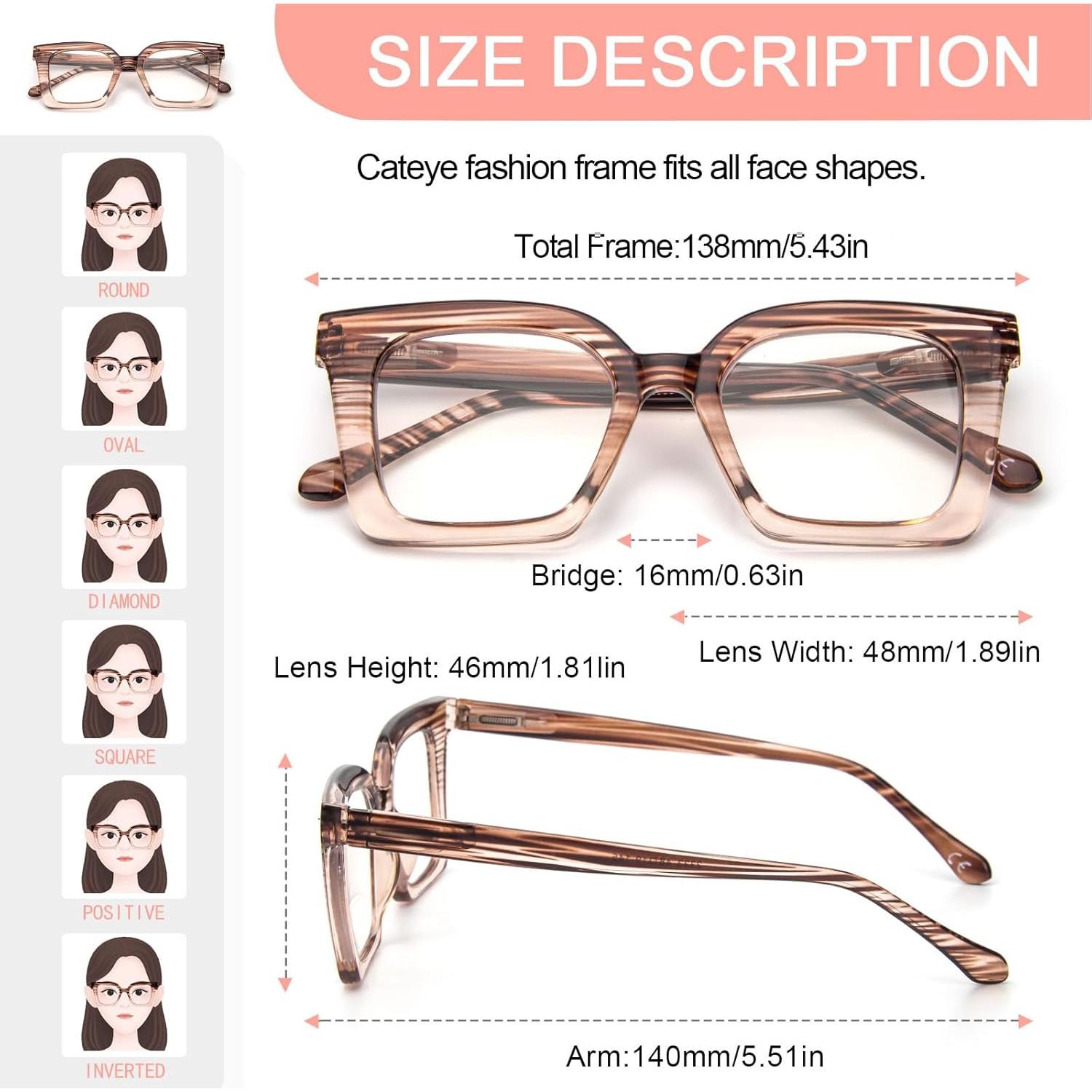 KoKoBin 3 Gafas de Lectura Estilo Oprah Bloqueo Luz Azul