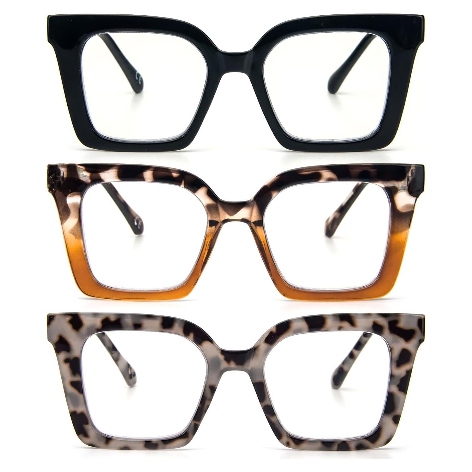 Gafas de Lectura KoKoBin 3 Paquetes Estilo Cuadrado