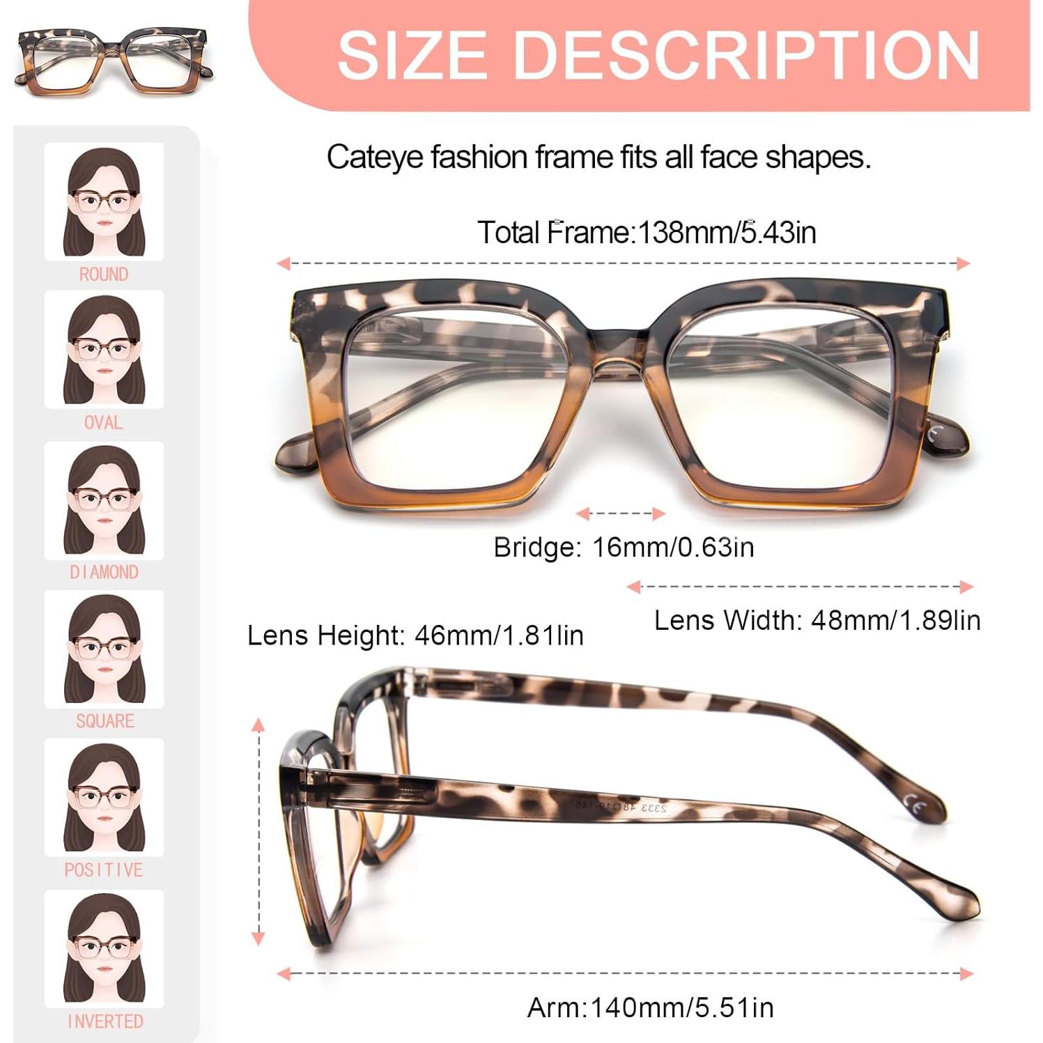 Gafas de Lectura KoKoBin 3 Paquetes Estilo Cuadrado