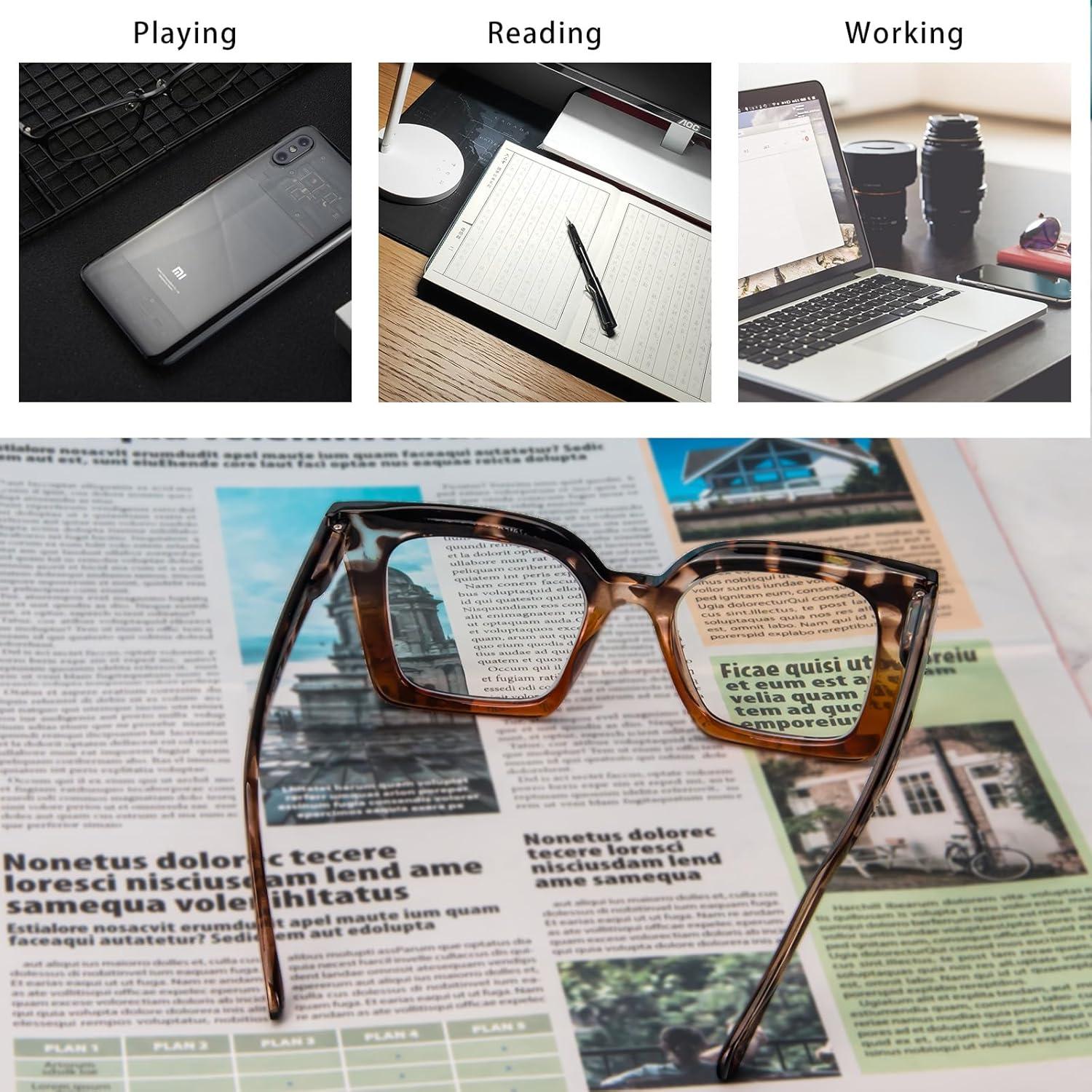 Gafas de Lectura KoKoBin 3 Paquetes Estilo Cuadrado