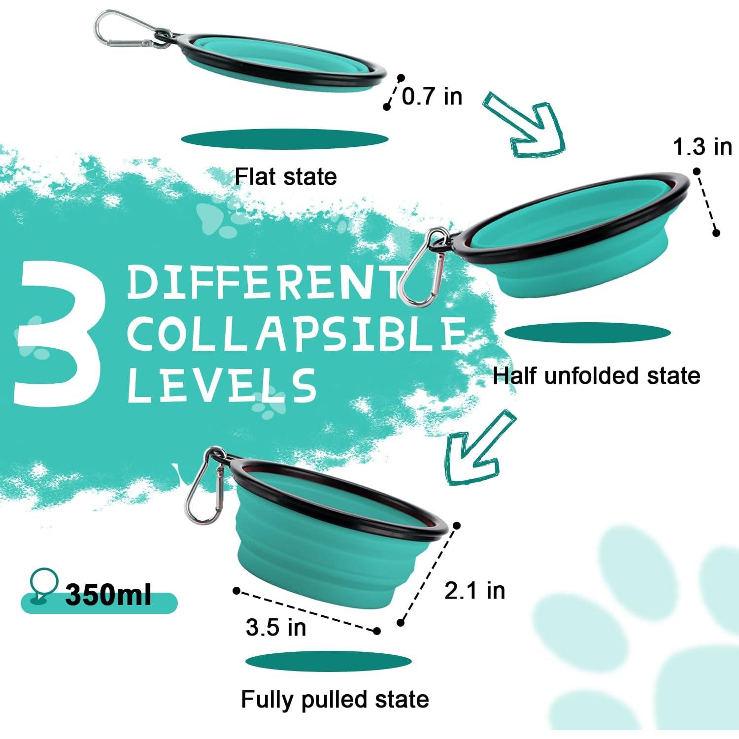 Cuencos Plegables para Perros Rest-Eazzzy 2 Unidades Silicona