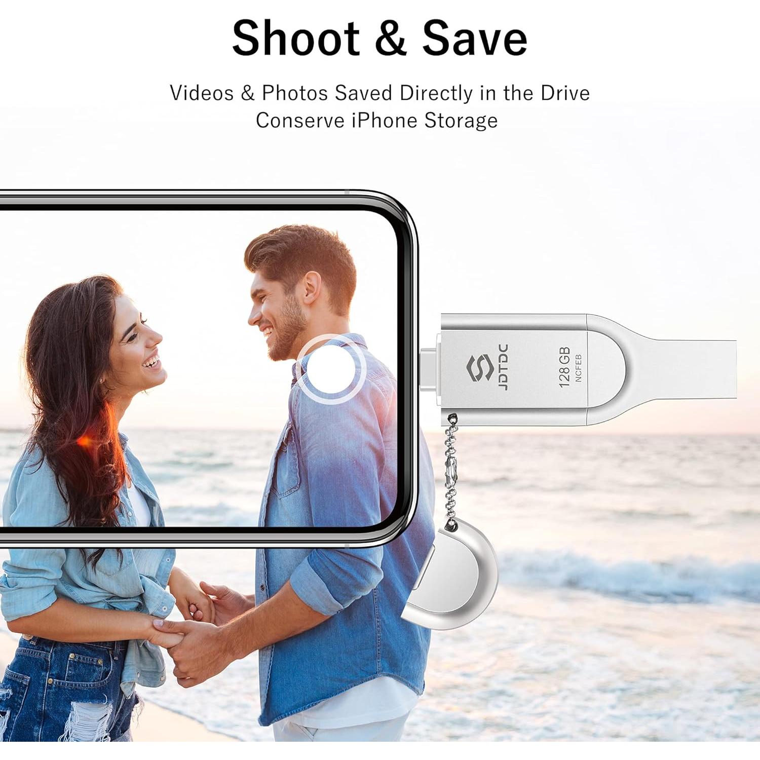 Unidad Flash 3 en 1 Apple MFi 128GB - Almacenamiento Seguro