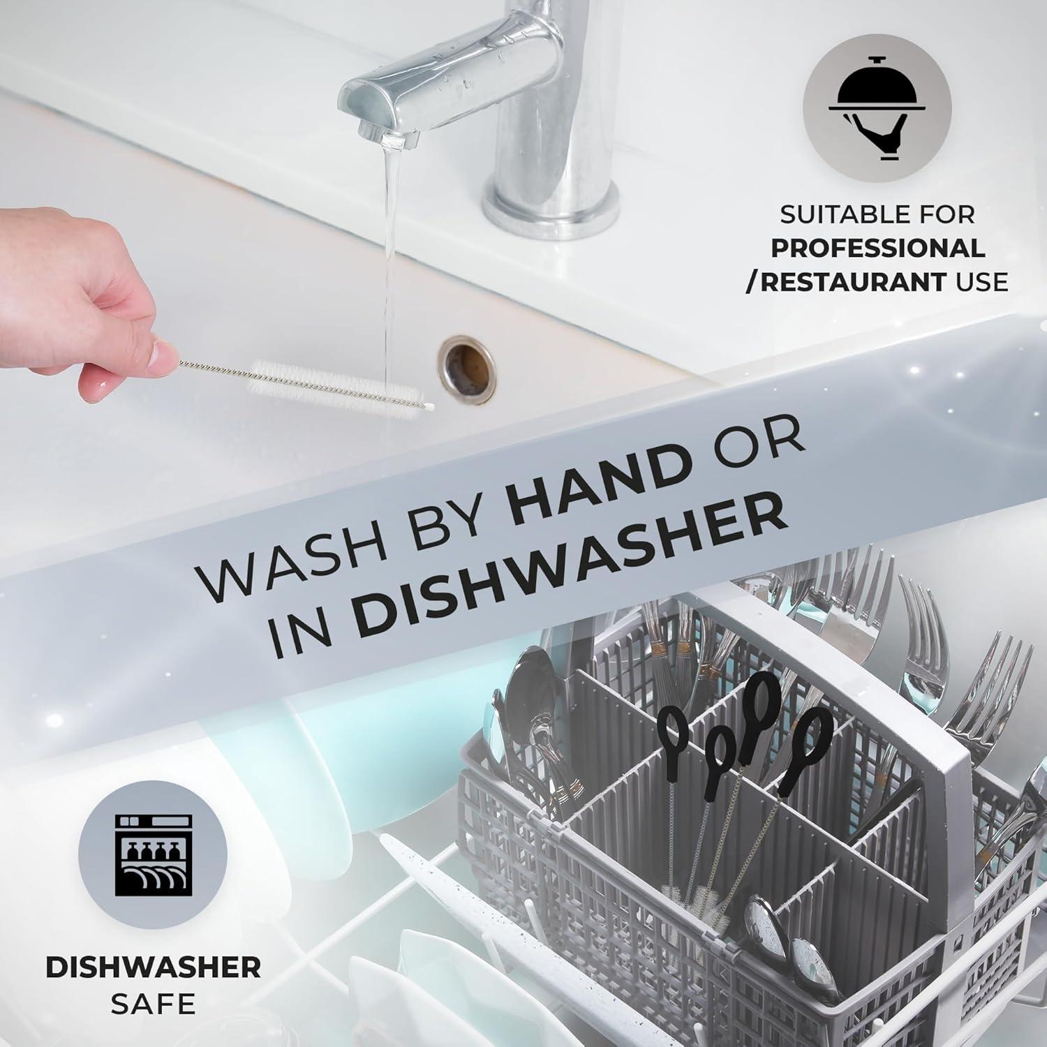 Juego de 4 Cepillos de Limpieza Buenalife para Popotes Reutilizables