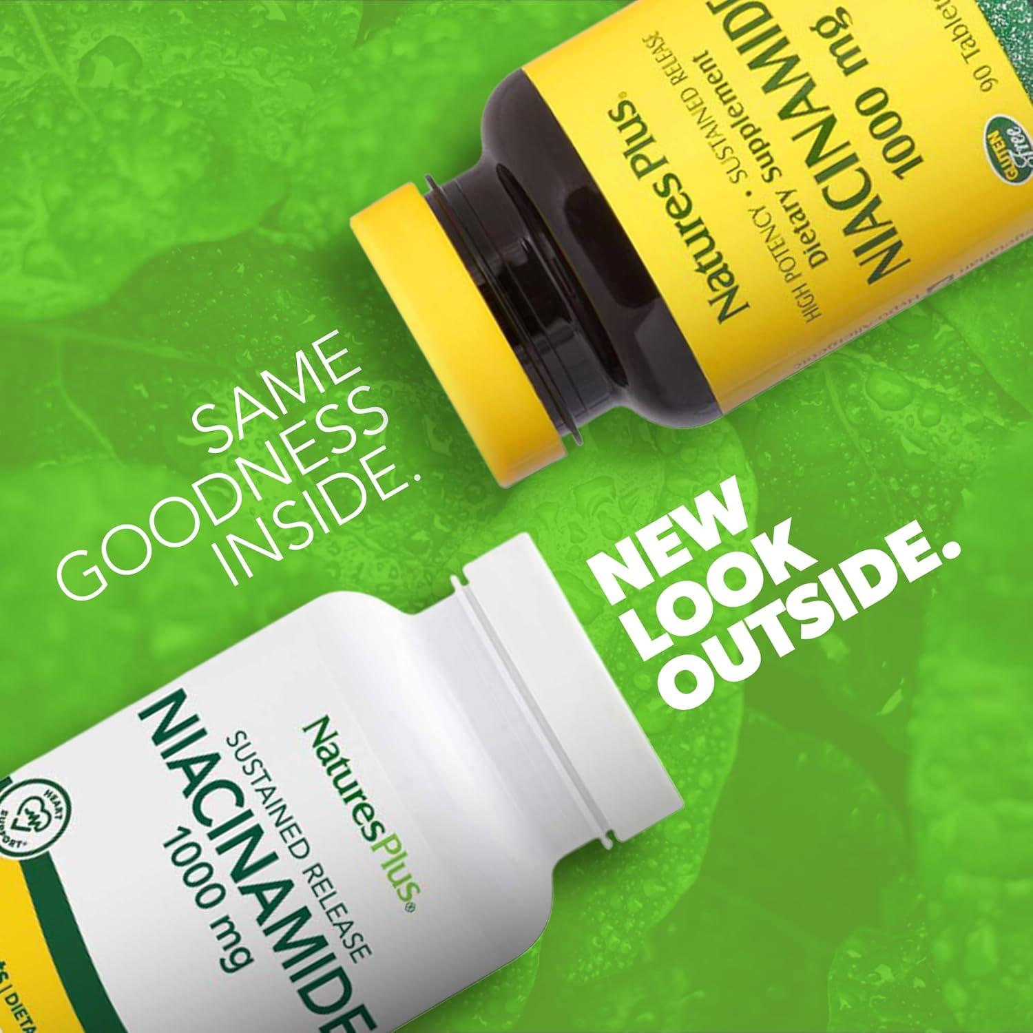 Suplemento de Niacinamida NaturesPlus 1000 mg 90 Tabletas