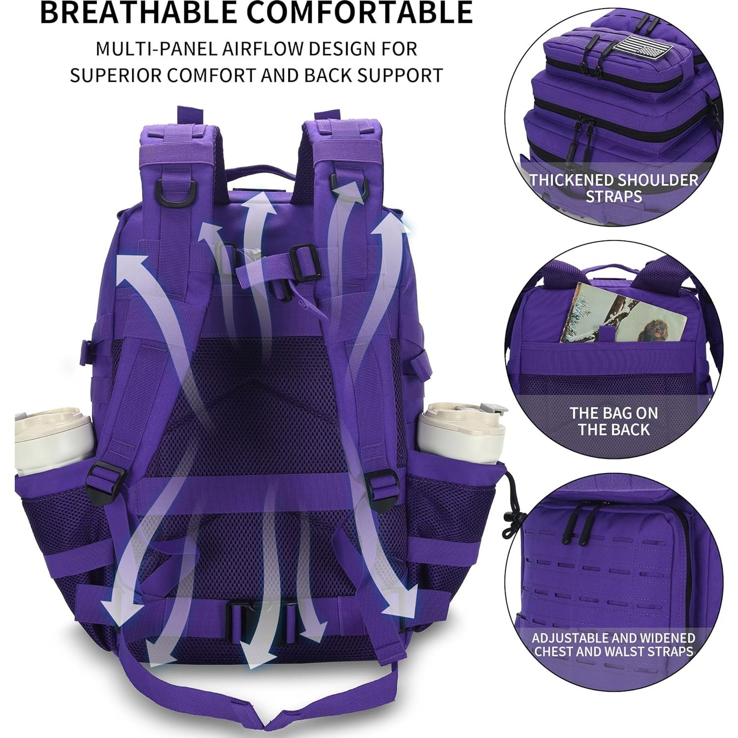 Mochila Táctica Militar Sparklekle 45L Impermeable Molle