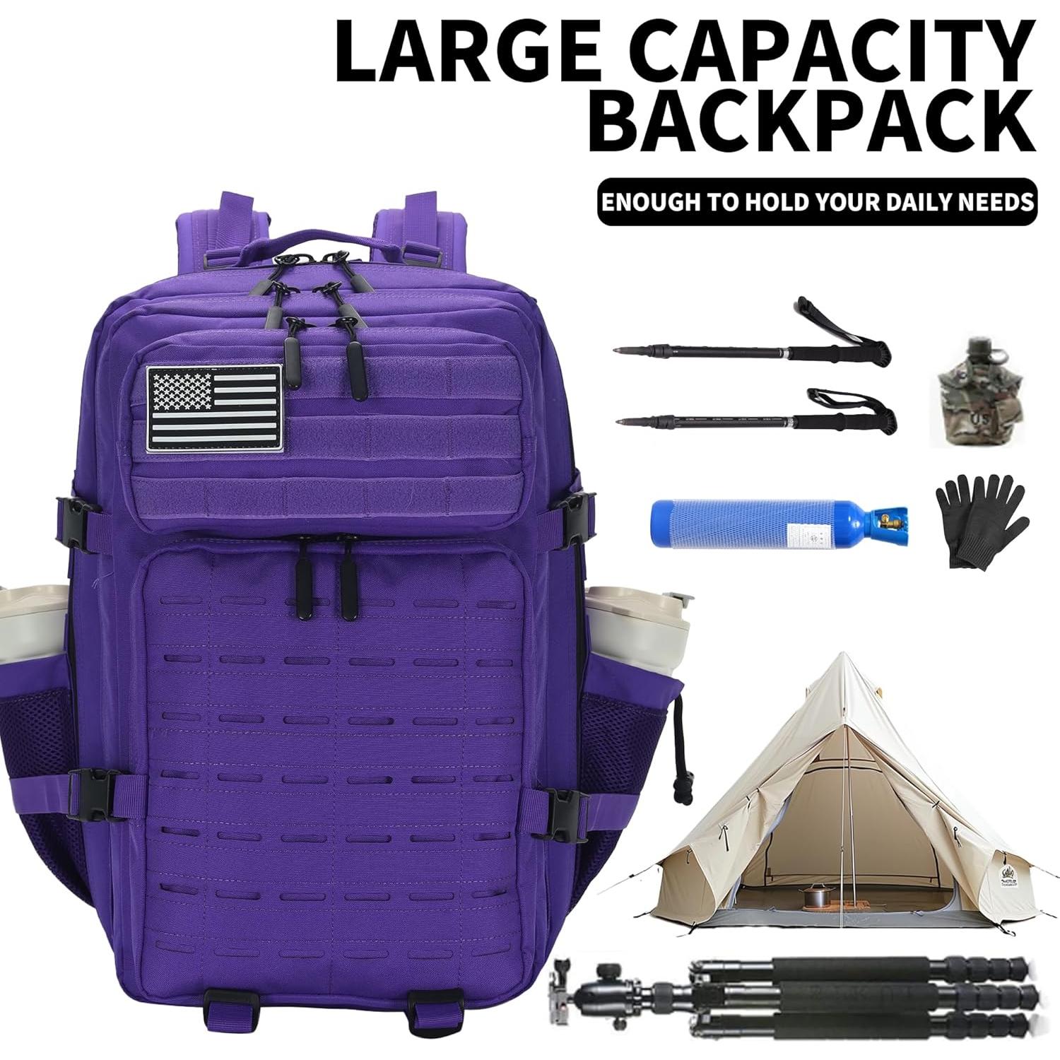 Mochila Táctica Militar Sparklekle 45L Impermeable Molle