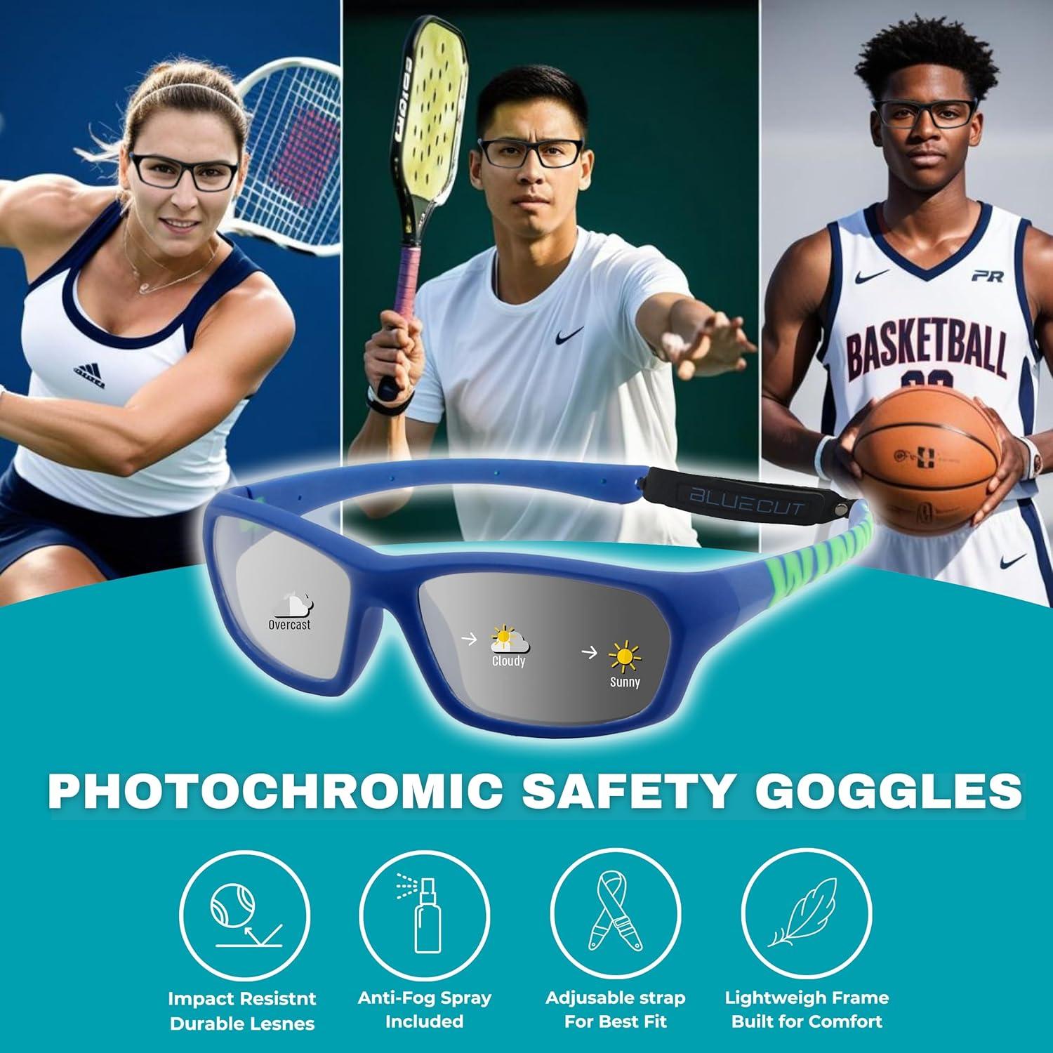 Gafas de Protección Deportiva Blue Cut Fotocromáticas Verde