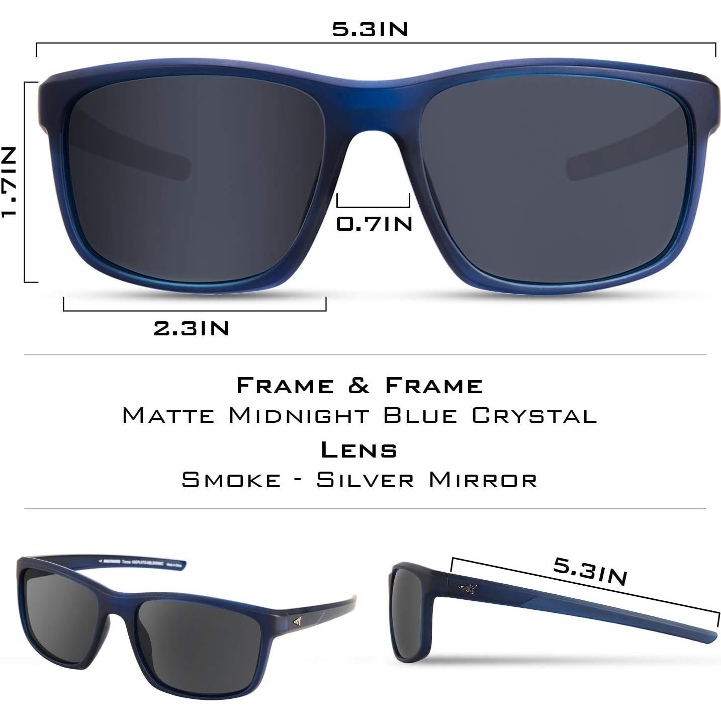 Gafas de sol polarizadas KastKing Toccoa unisex azul mate