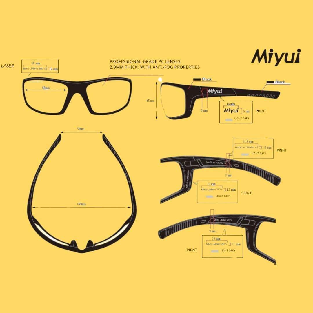 Gafas de Tiro Antivaho MIYUI JAPAN Amarillas Balísticas