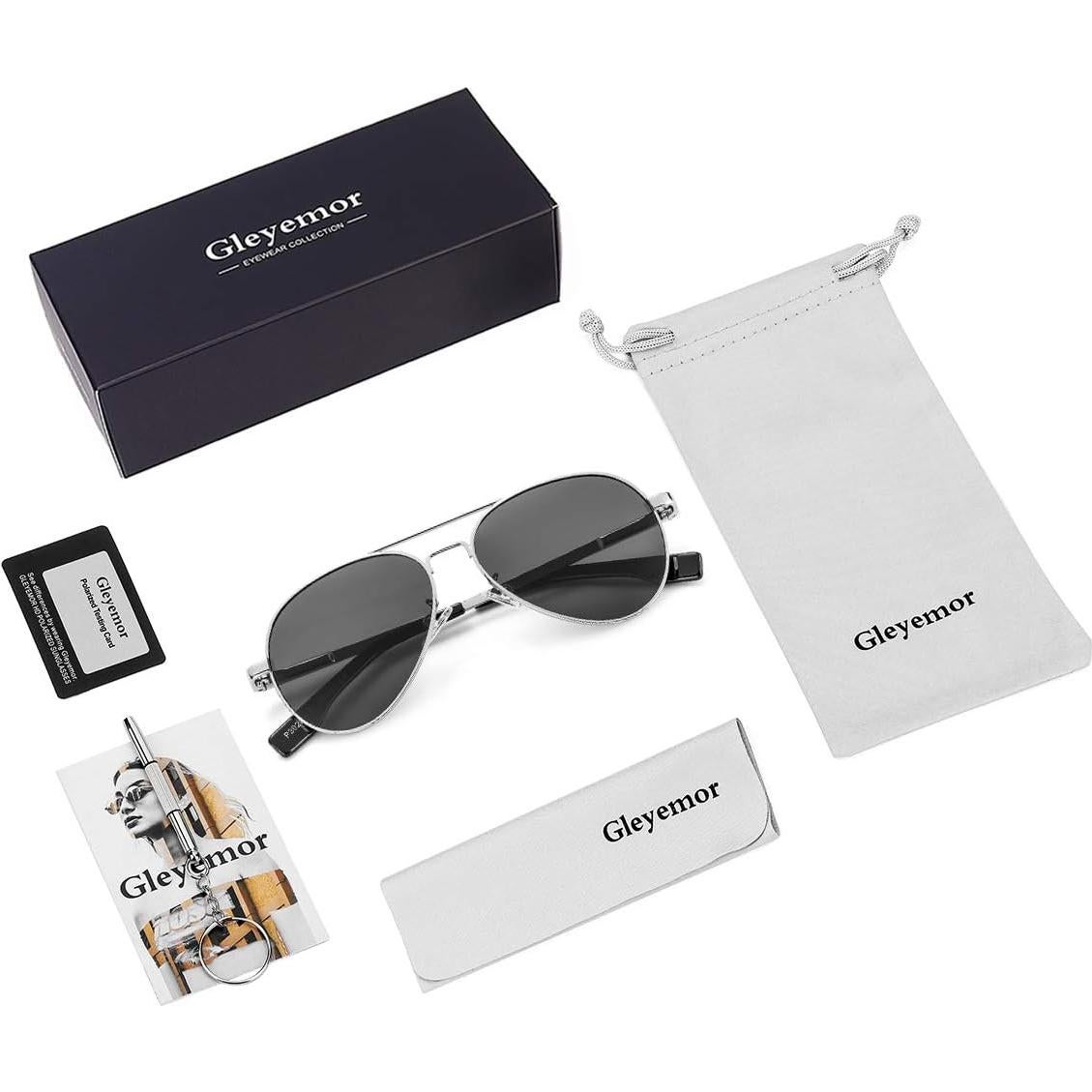 Gafas de Sol Aviador Gleyemor 52mm Polarizadas Unisex