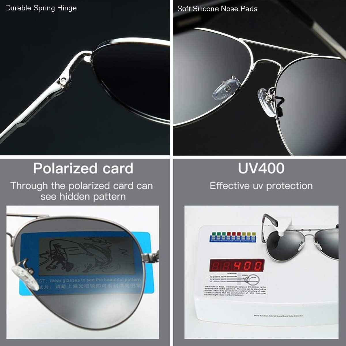 Gafas de Sol Aviador Gleyemor 52MM Polarizadas Unisex