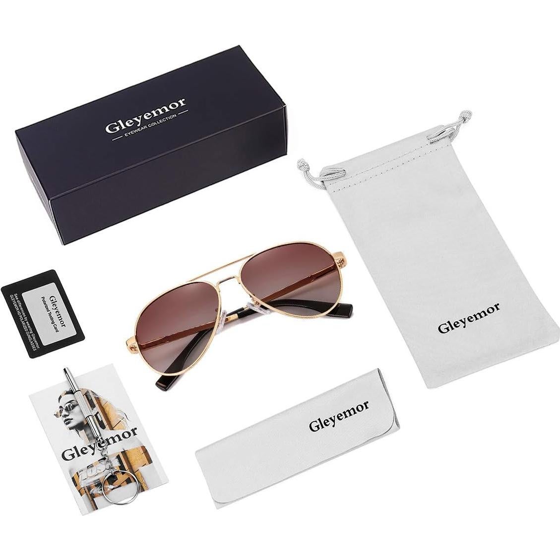 Gafas de Sol Aviador Gleyemor 52MM Polarizadas Unisex