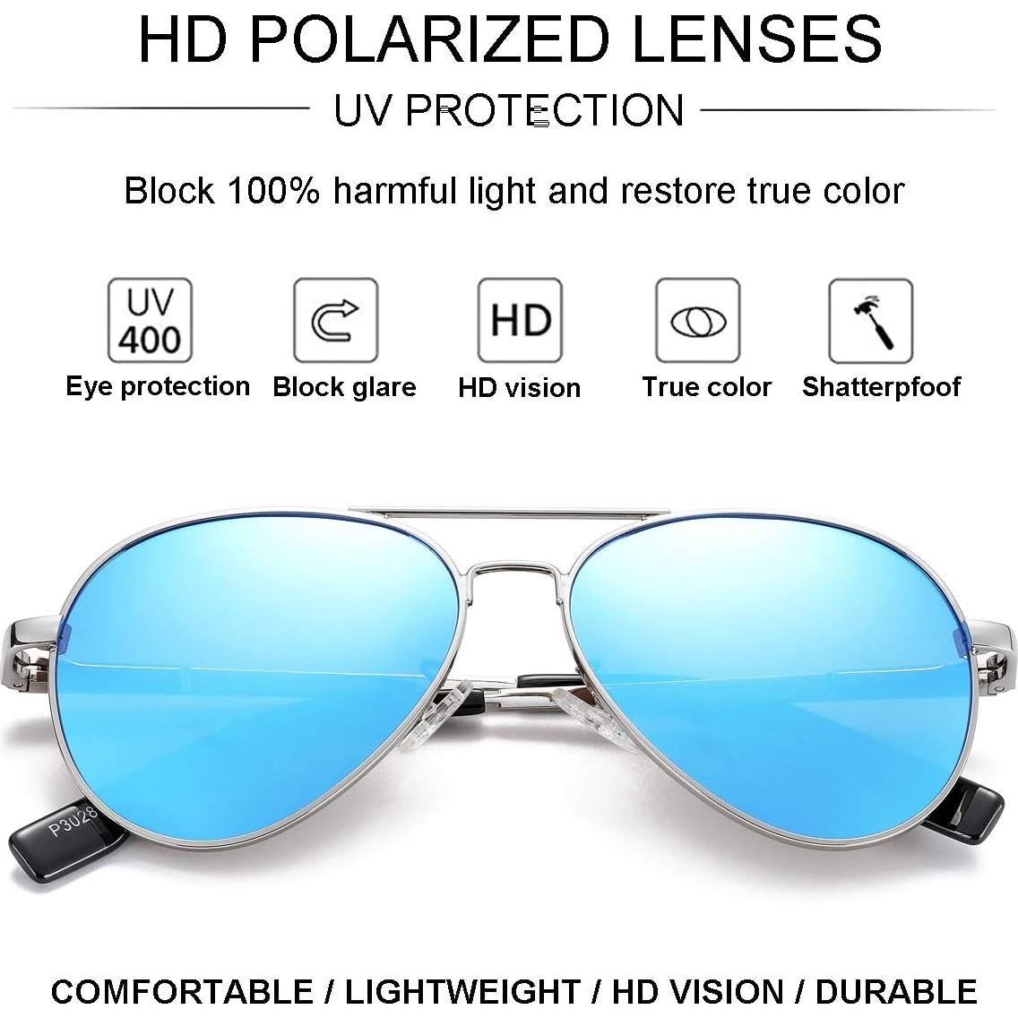 Gafas de Sol Aviador Gleyemor 52mm Polarizadas Unisex