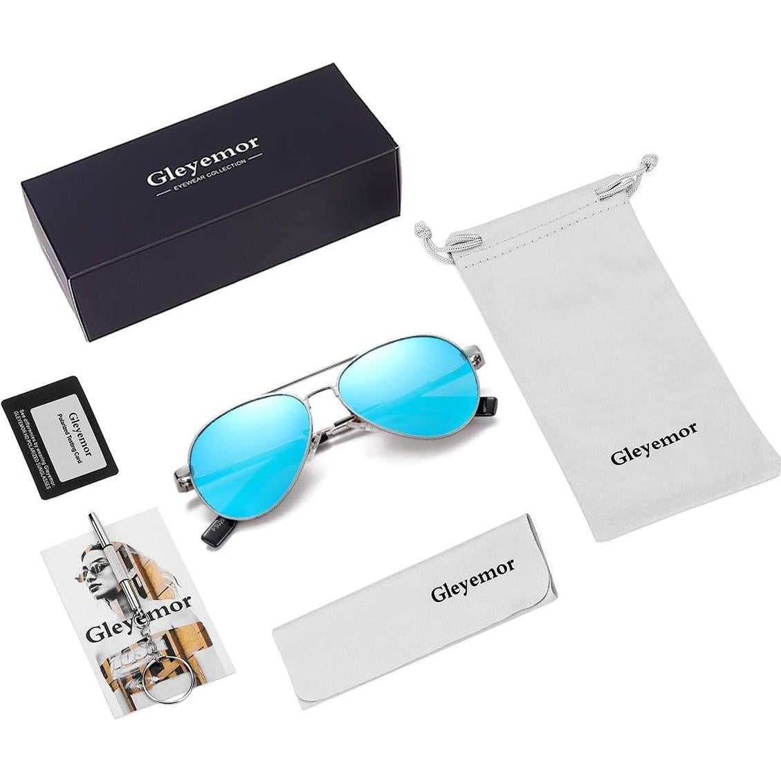 Gafas de Sol Aviador Gleyemor 52mm Polarizadas Unisex