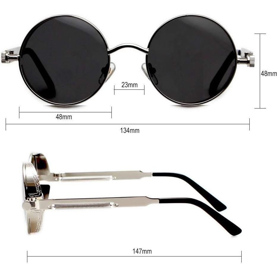 Gafas de sol GY góticas polarizadas para mujeres plata