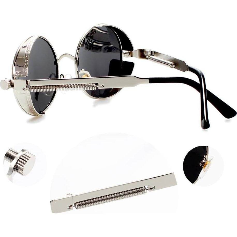 Gafas de sol GY góticas polarizadas para mujeres plata