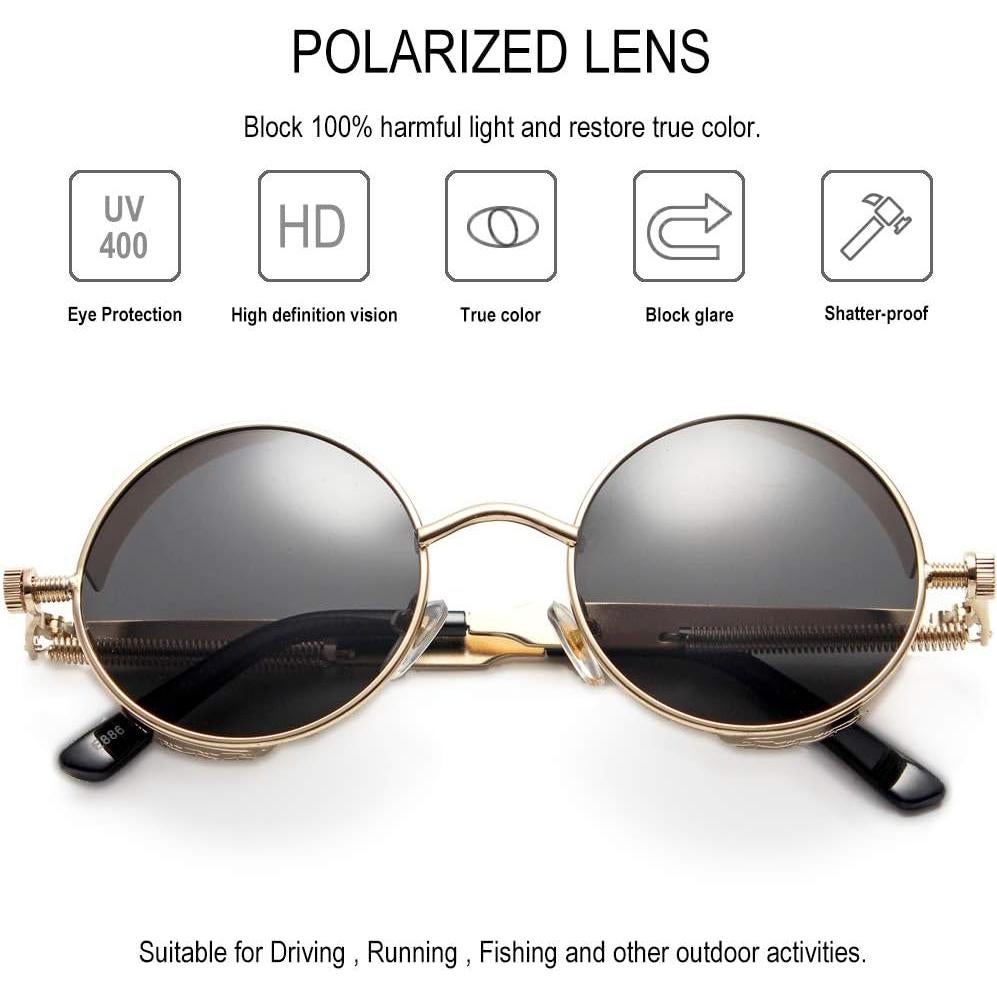 Gafas de sol GY Caracol doradas polarizadas estilo retro