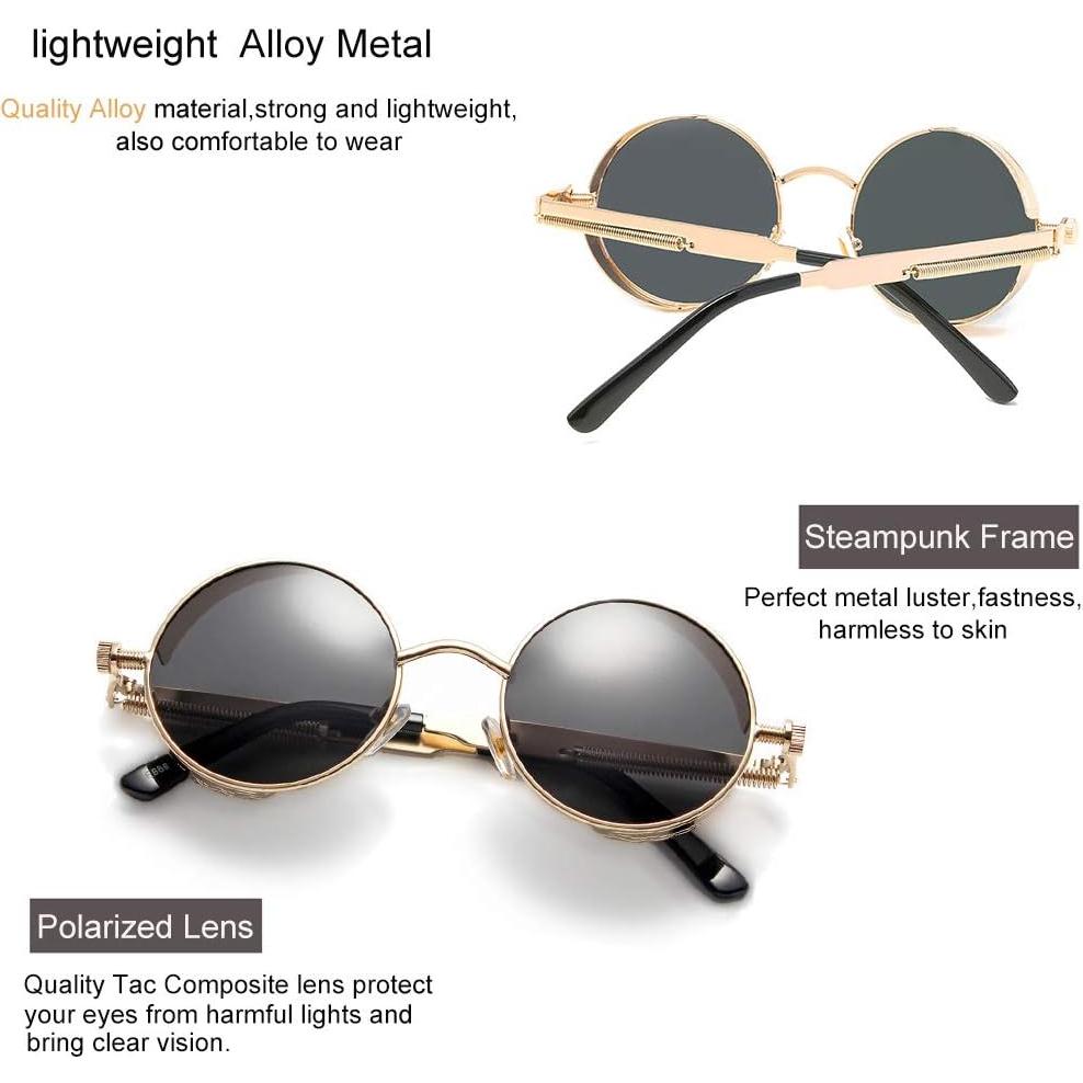 Gafas de sol GY Caracol doradas polarizadas estilo retro