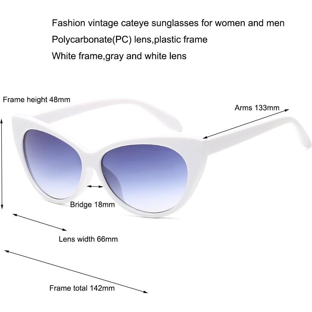 Gafas de sol Armear cateye retro para mujeres con lente gris
