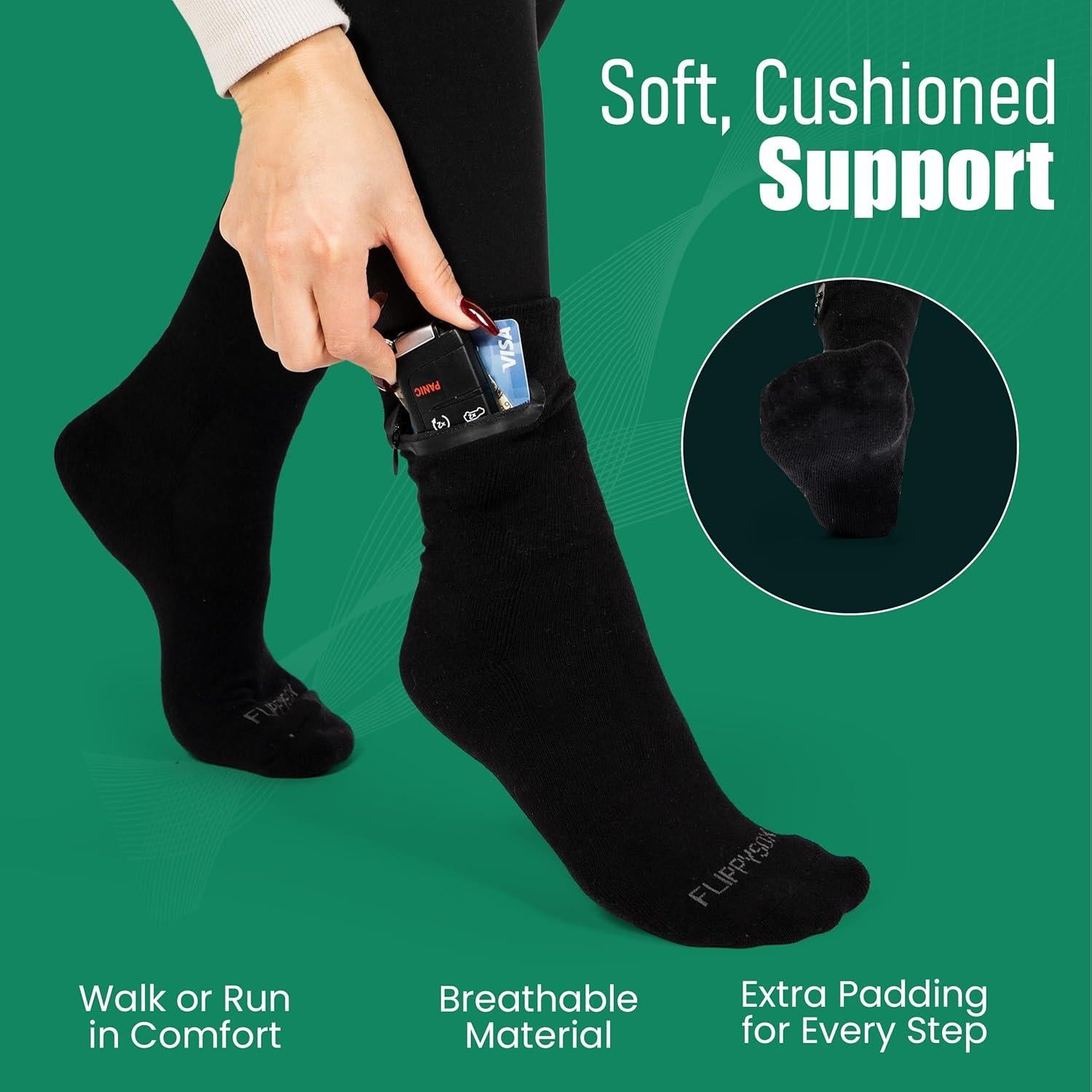 Calcetines con bolsillo oculto FlippySox para hombres