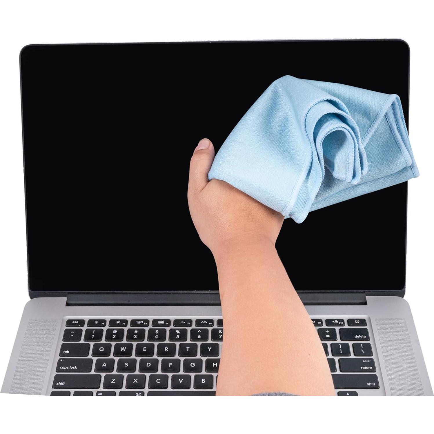 Paños de Limpieza KLNYOO Microfibra 16x16 cm 8 Piezas Azul