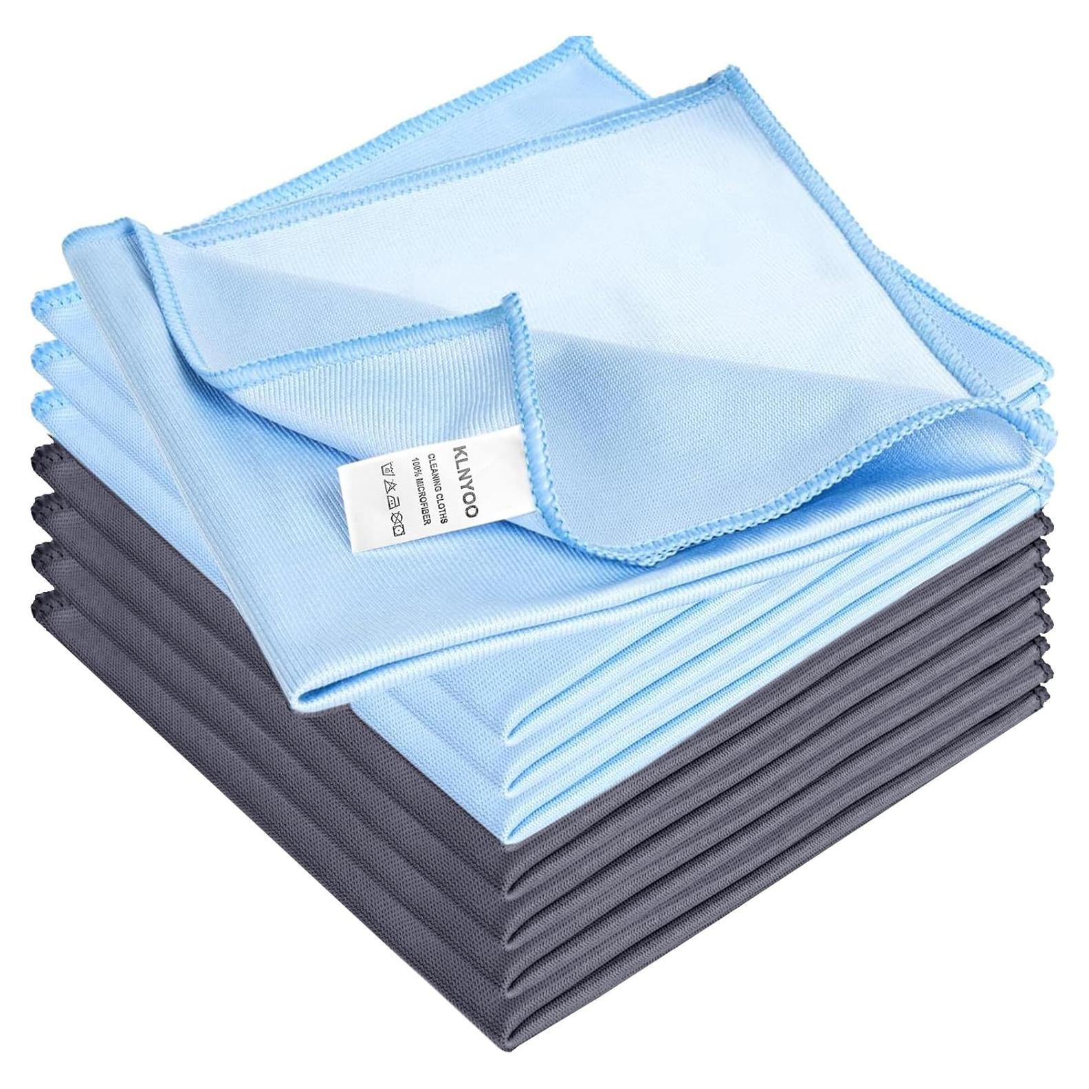 Paños de Limpieza KLNYOO Microfibra 40x40 cm 8 Piezas