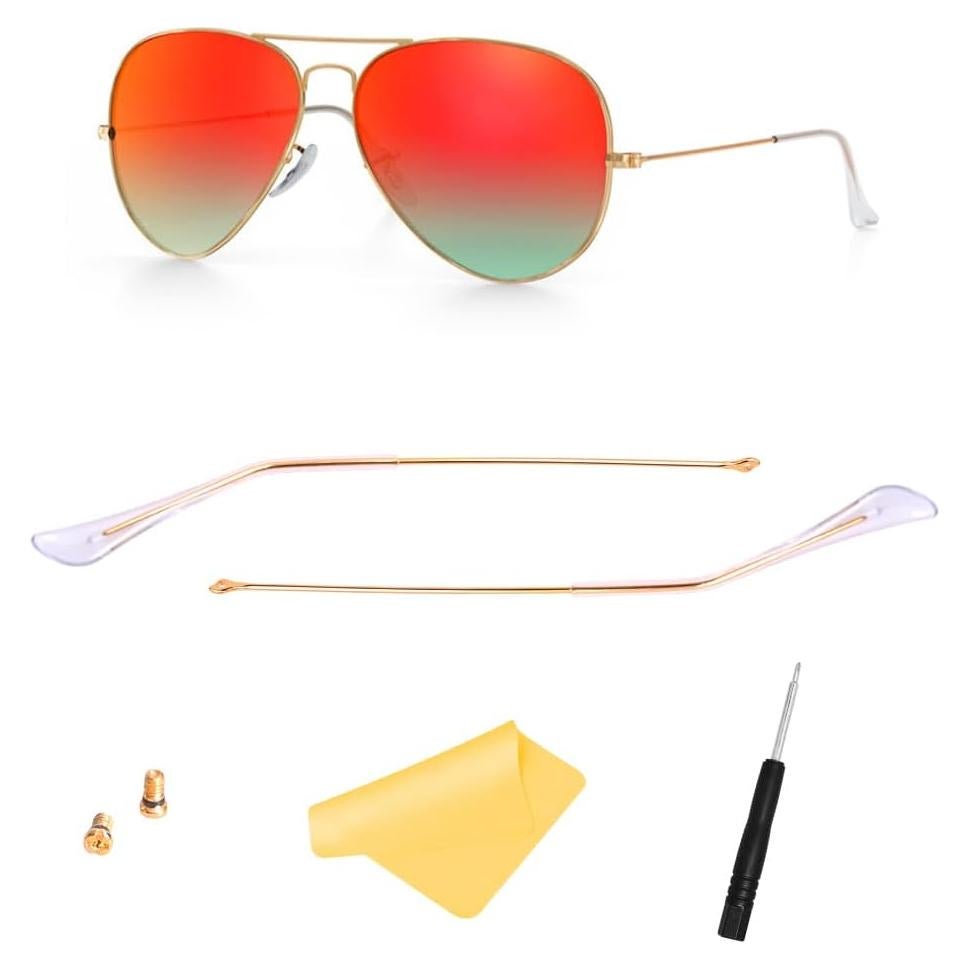 Consejos de Templo Ray-Ban Aviador RB3025 Kit Reparación Oro