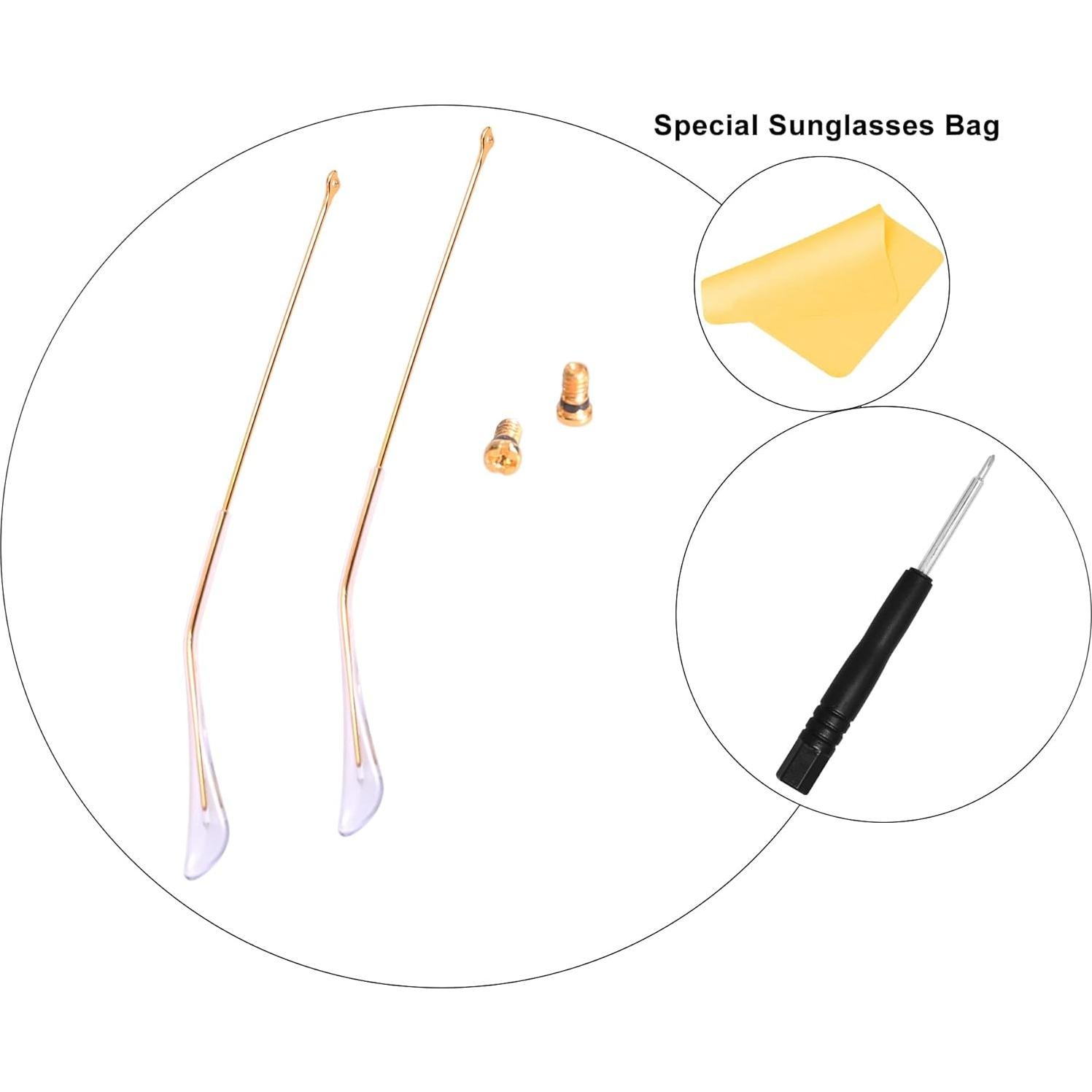 Consejos de Templo Ray-Ban Aviador RB3025 Kit Reparación Oro